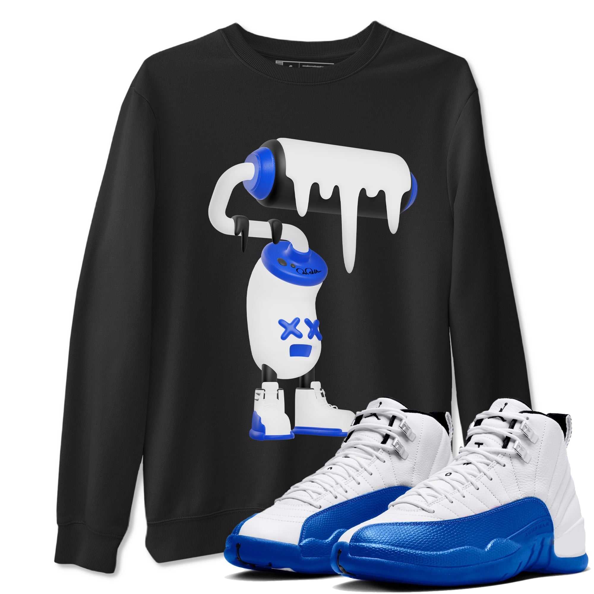 3D Paint Roller snkmatch Tees - Air Jordan 12 Blueberry