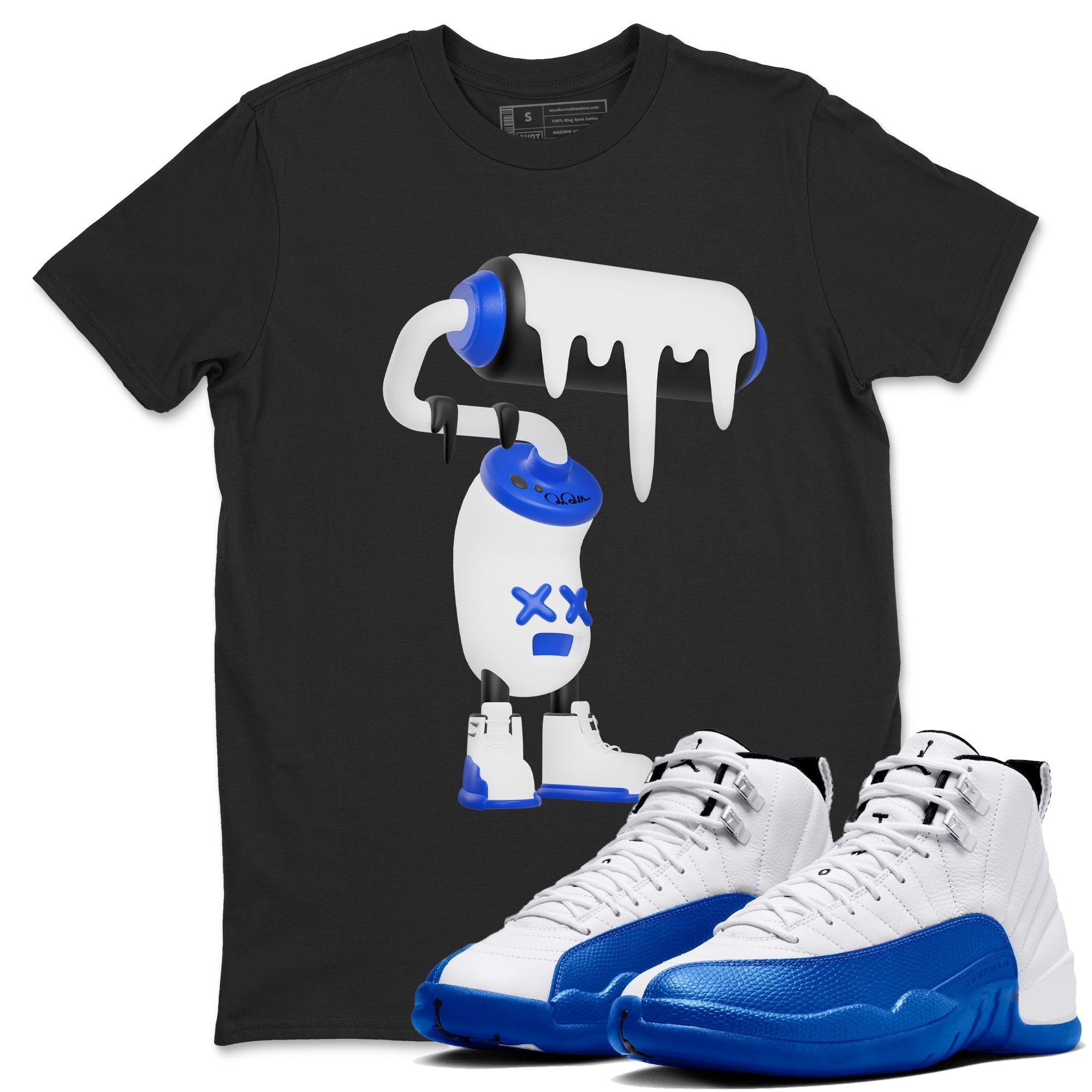 3D Paint Roller snkmatch Tees - Air Jordan 12 Blueberry