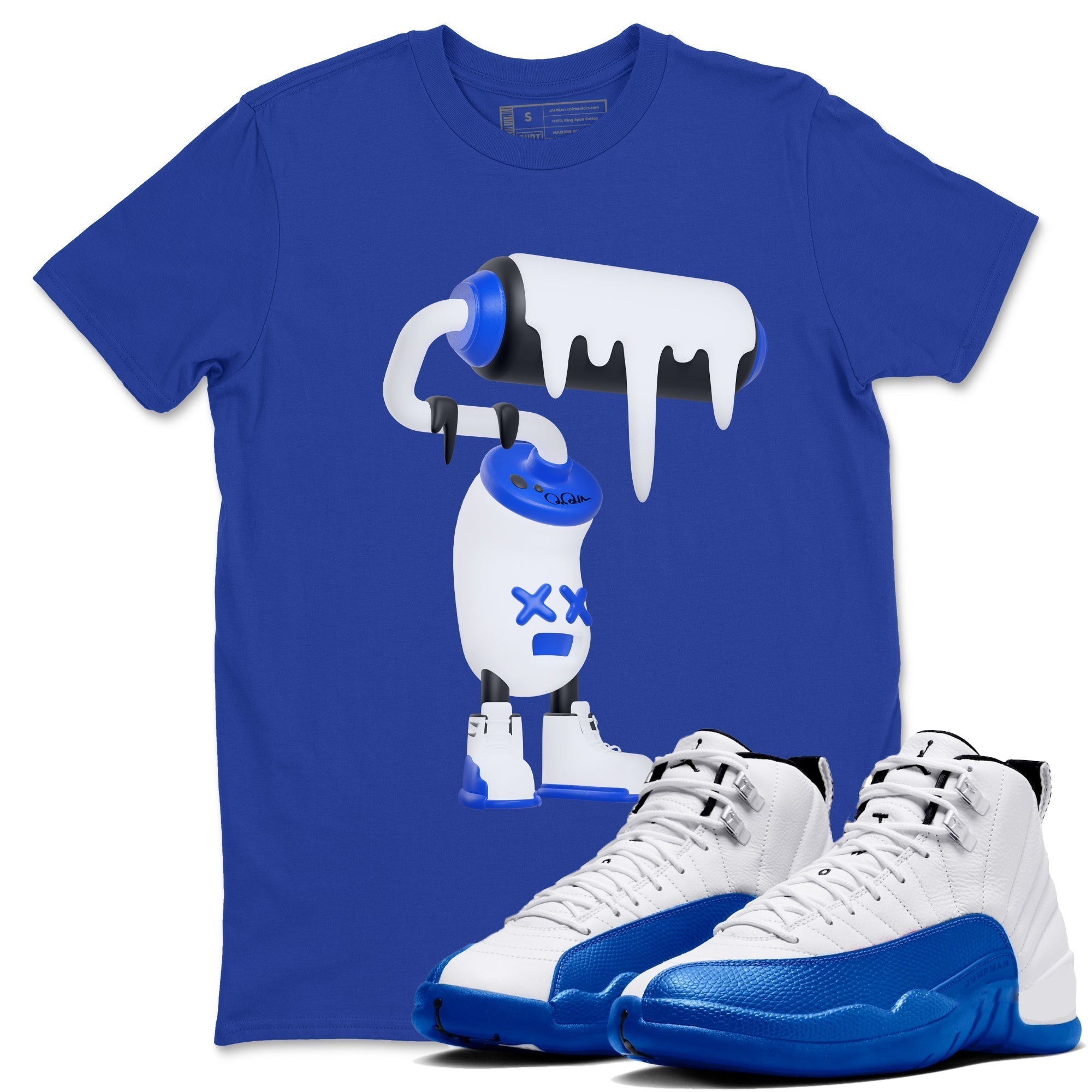 3D Paint Roller snkmatch Tees - Air Jordan 12 Blueberry