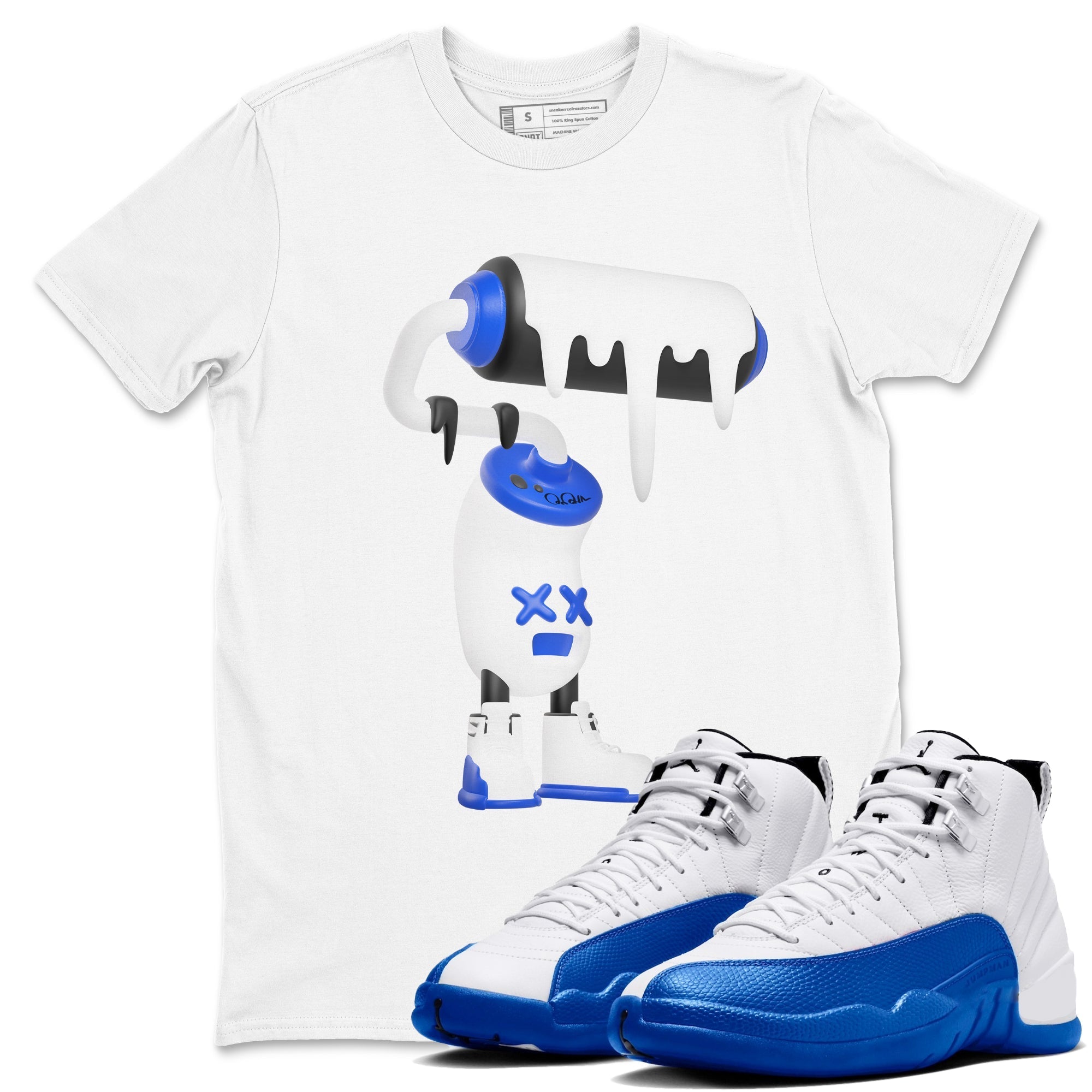 3D Paint Roller snkmatch Tees - Air Jordan 12 Blueberry