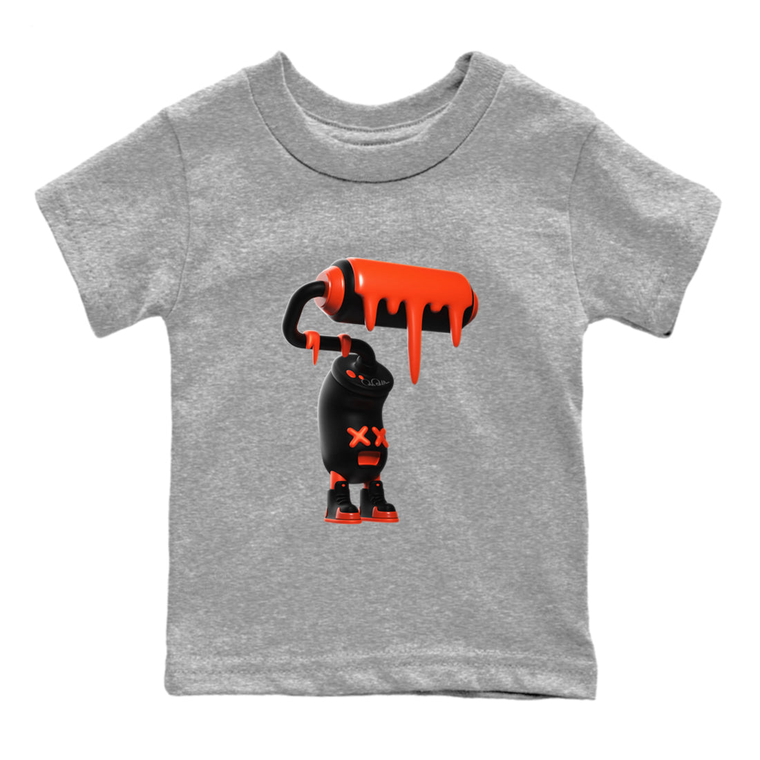 3D Paint Roller Kids Tops - Air Jordan 12 Brilliant Orange