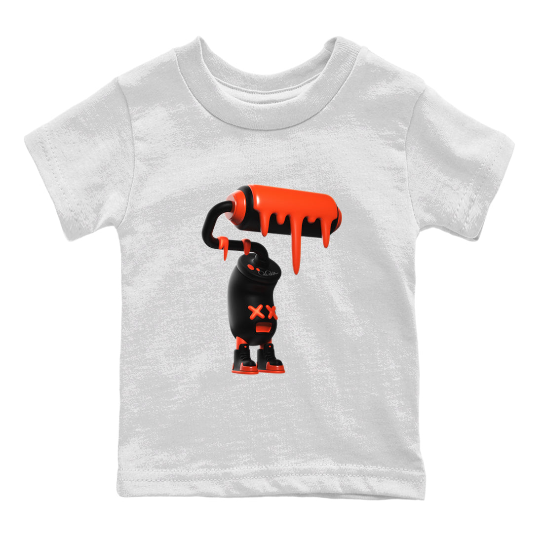 3D Paint Roller Kids Tops - Air Jordan 12 Brilliant Orange