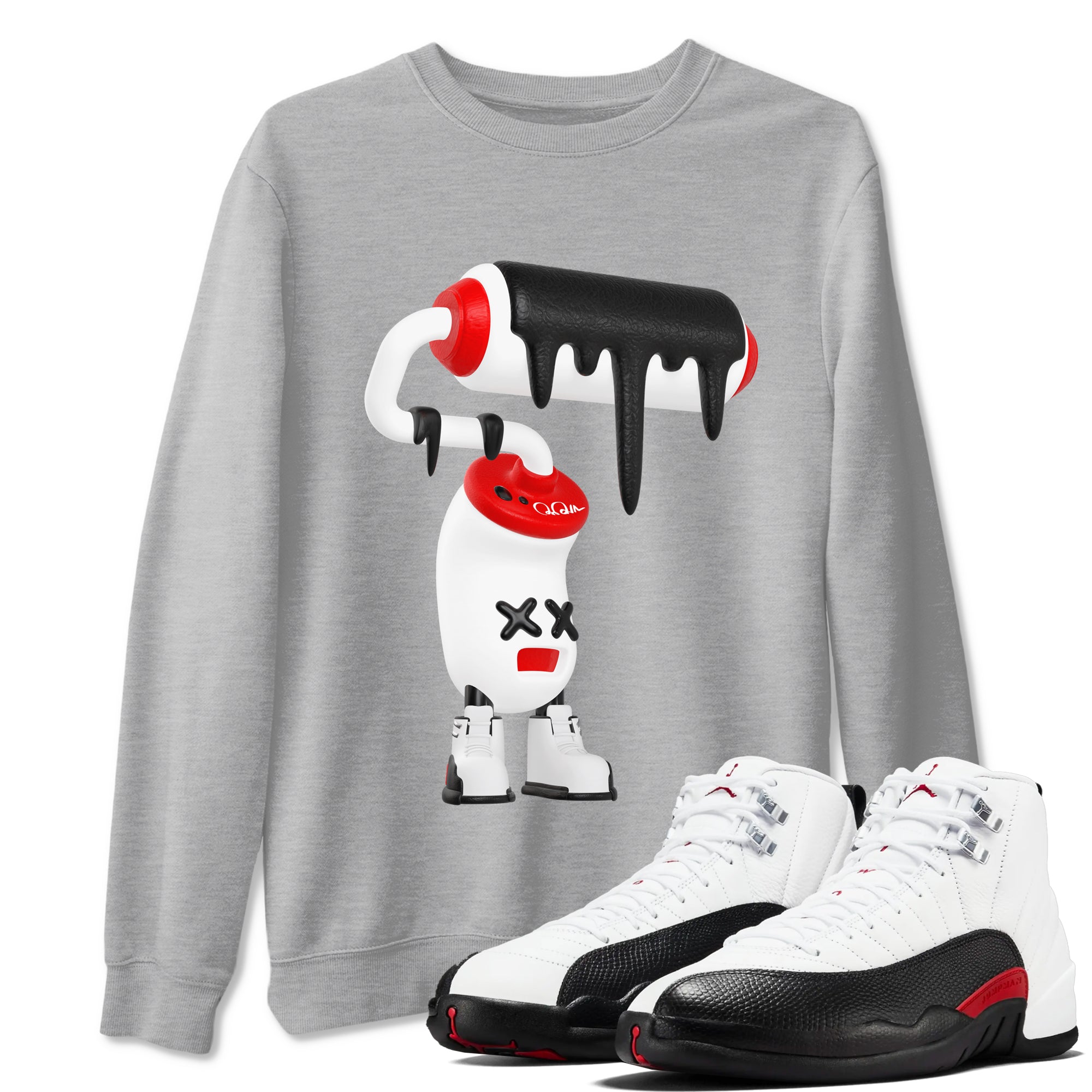 3D Paint Roller snkmatch Tees - Air Jordan 12 Taxi Flip