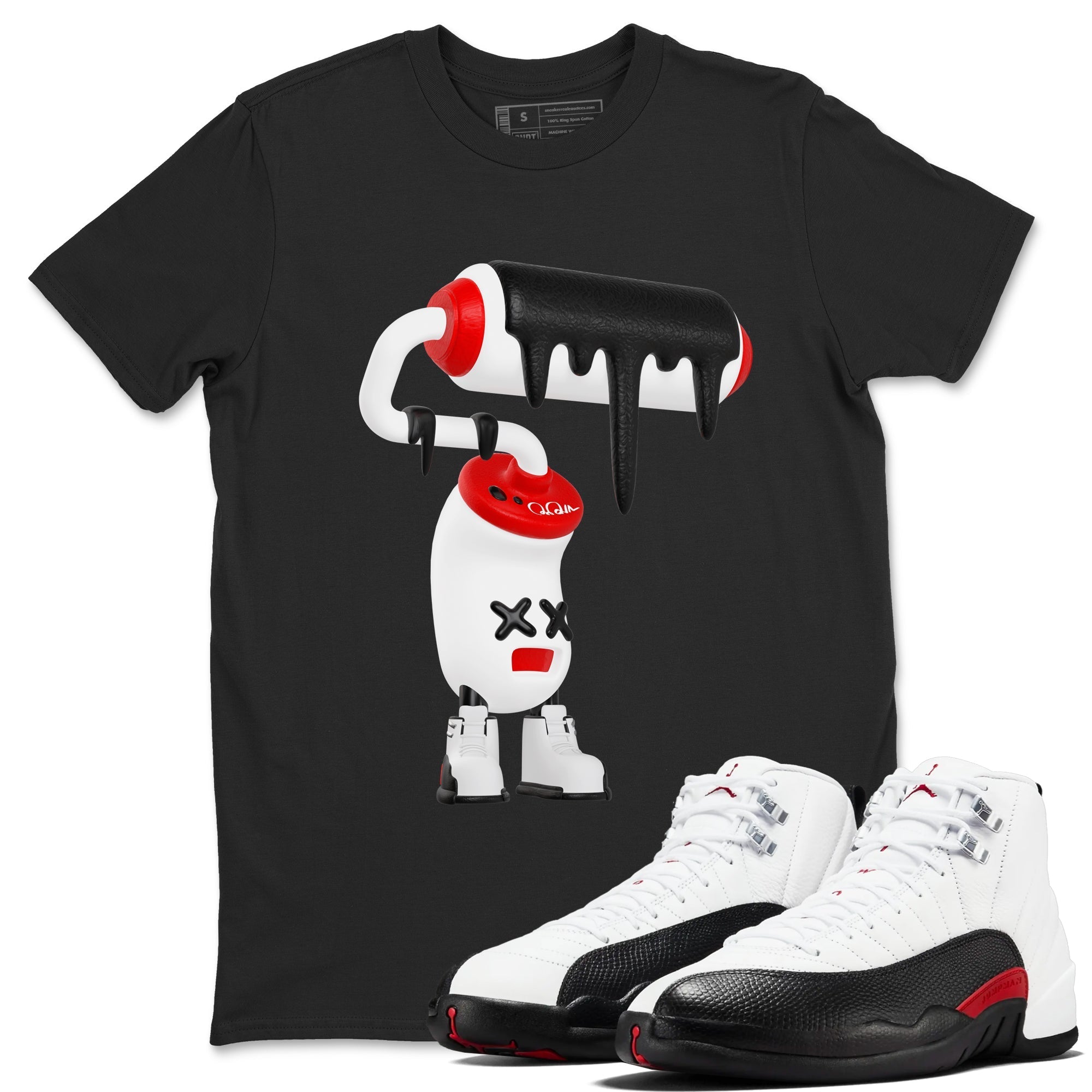 3D Paint Roller snkmatch Tees - Air Jordan 12 Taxi Flip