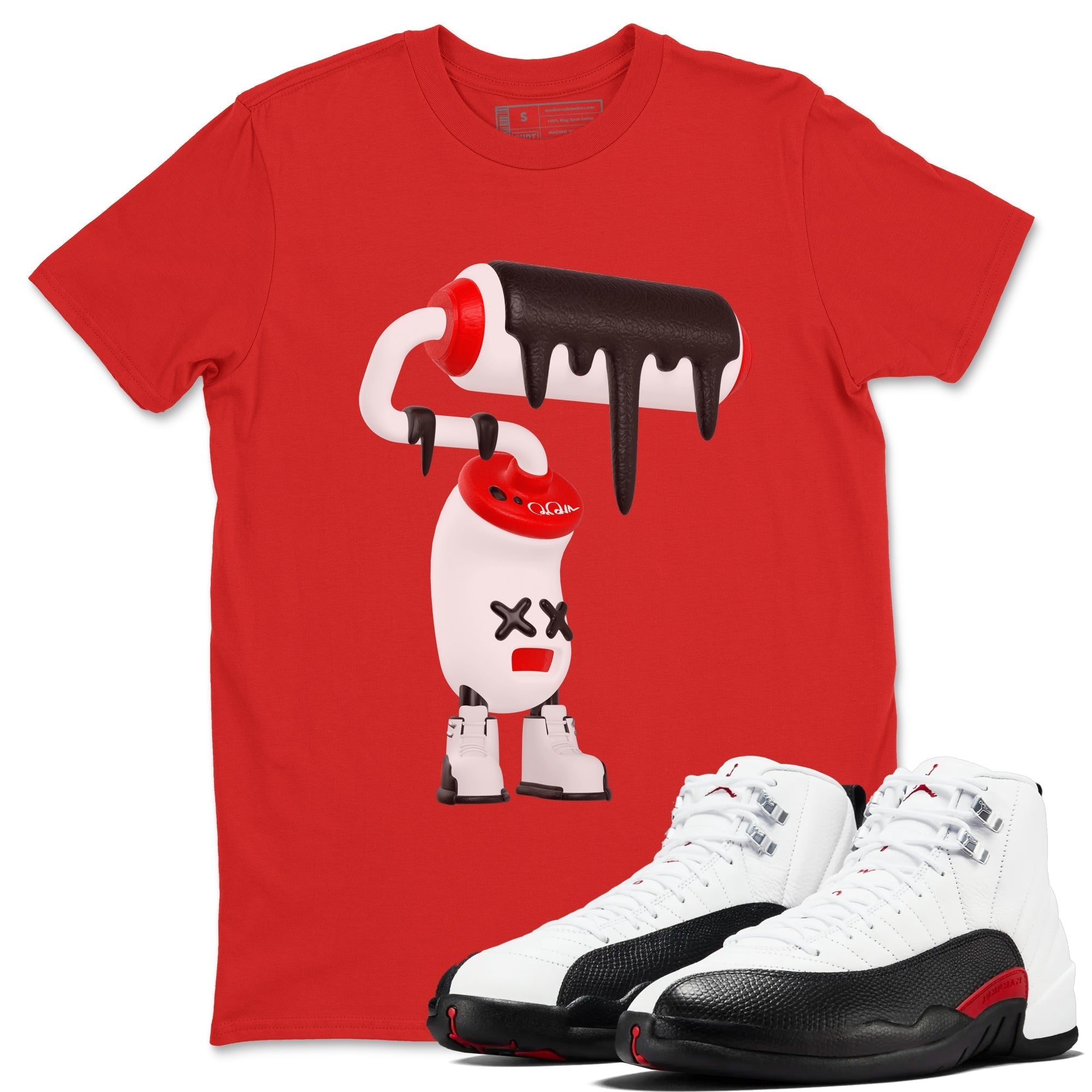 3D Paint Roller snkmatch Tees - Air Jordan 12 Taxi Flip