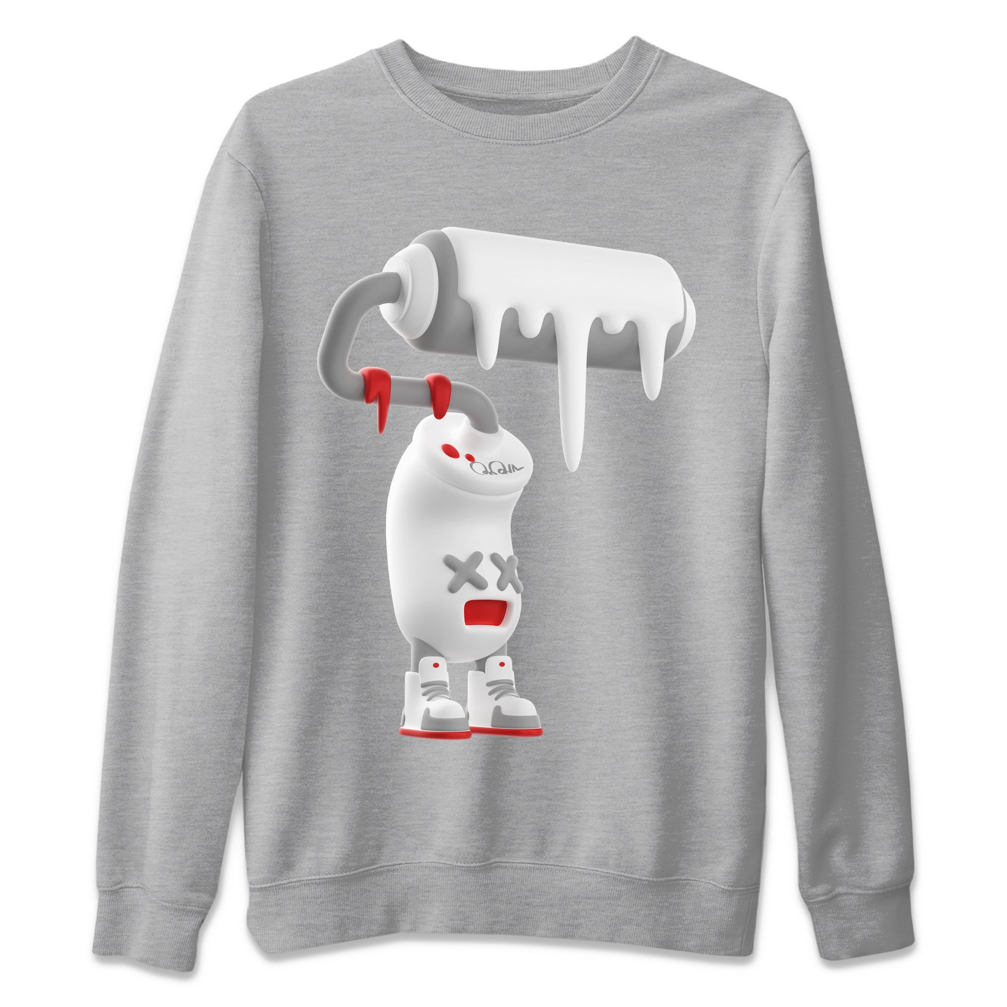 3D Paint Roller Unisex Tops - Air Jordan 13 Wolf Grey