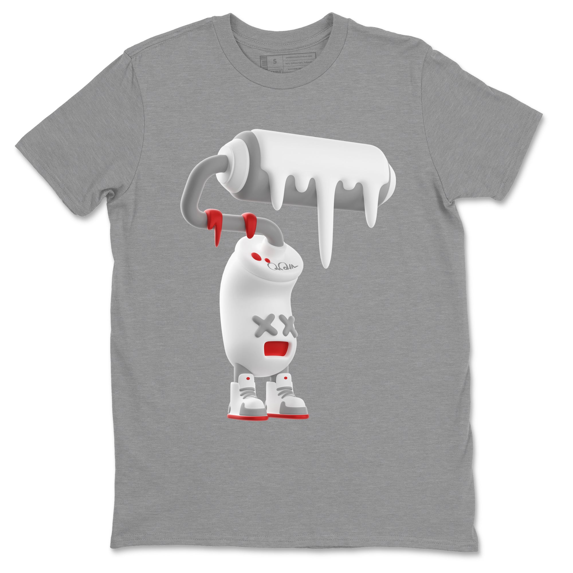 3D Paint Roller Unisex Tops - Air Jordan 13 Wolf Grey