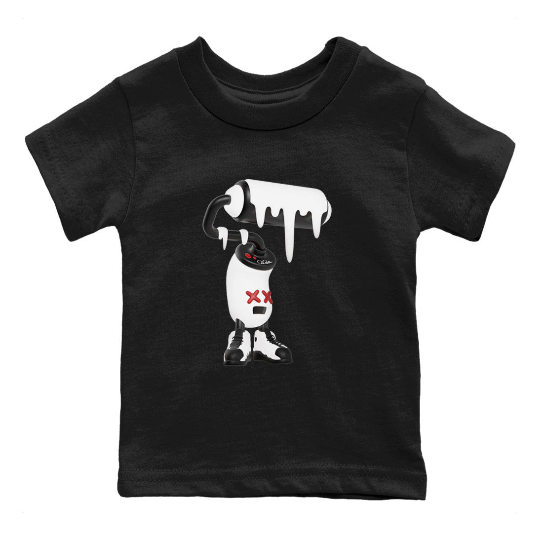3D Paint Roller snkmatch Tees Kids - Air Jordan 14 Black Toe