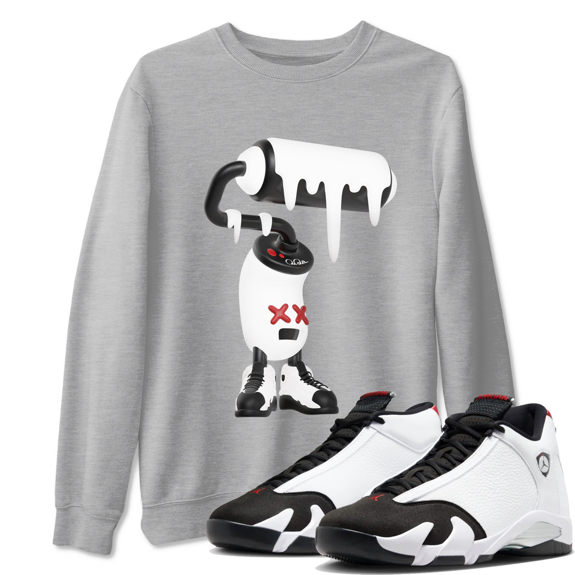 3D Paint Roller snkmatch Tees - Air Jordan 14 Black Toe
