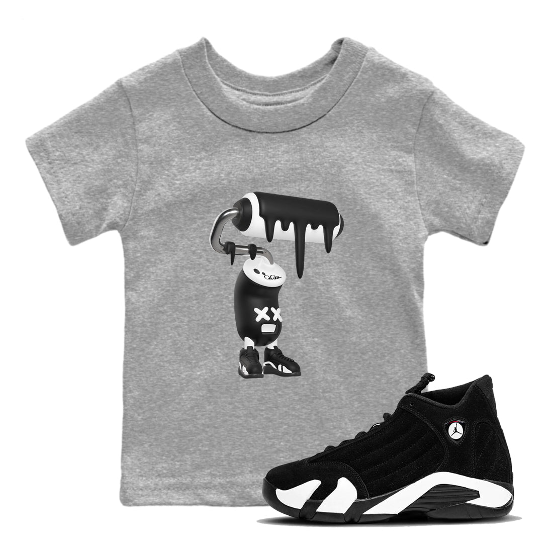 3D Paint Roller snkmatch Tee Kids - Air Jordan 14 Panda