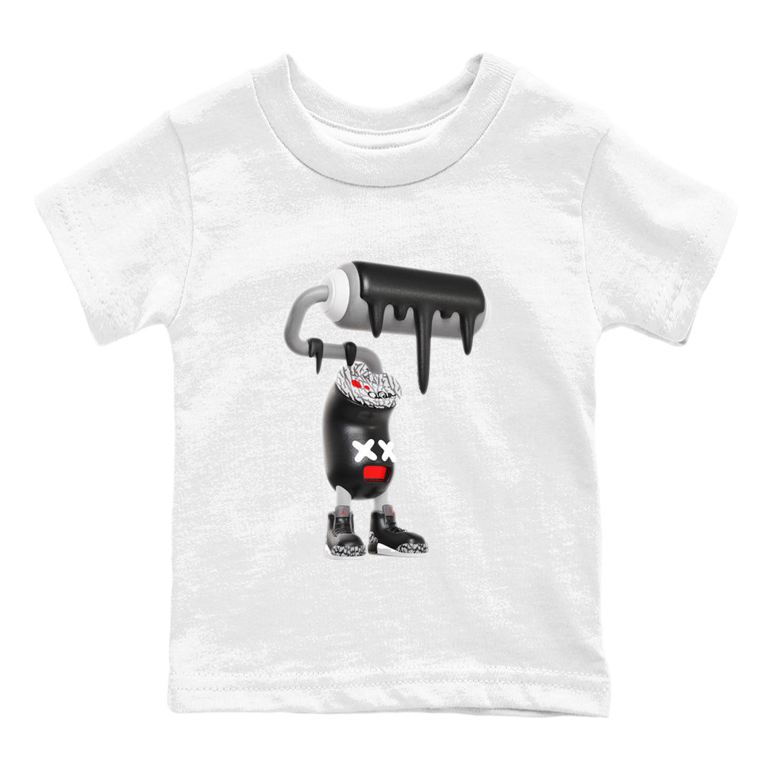 3D Paint Roller snkmatch Tees Kids - Air Jordan 3 Black Cement