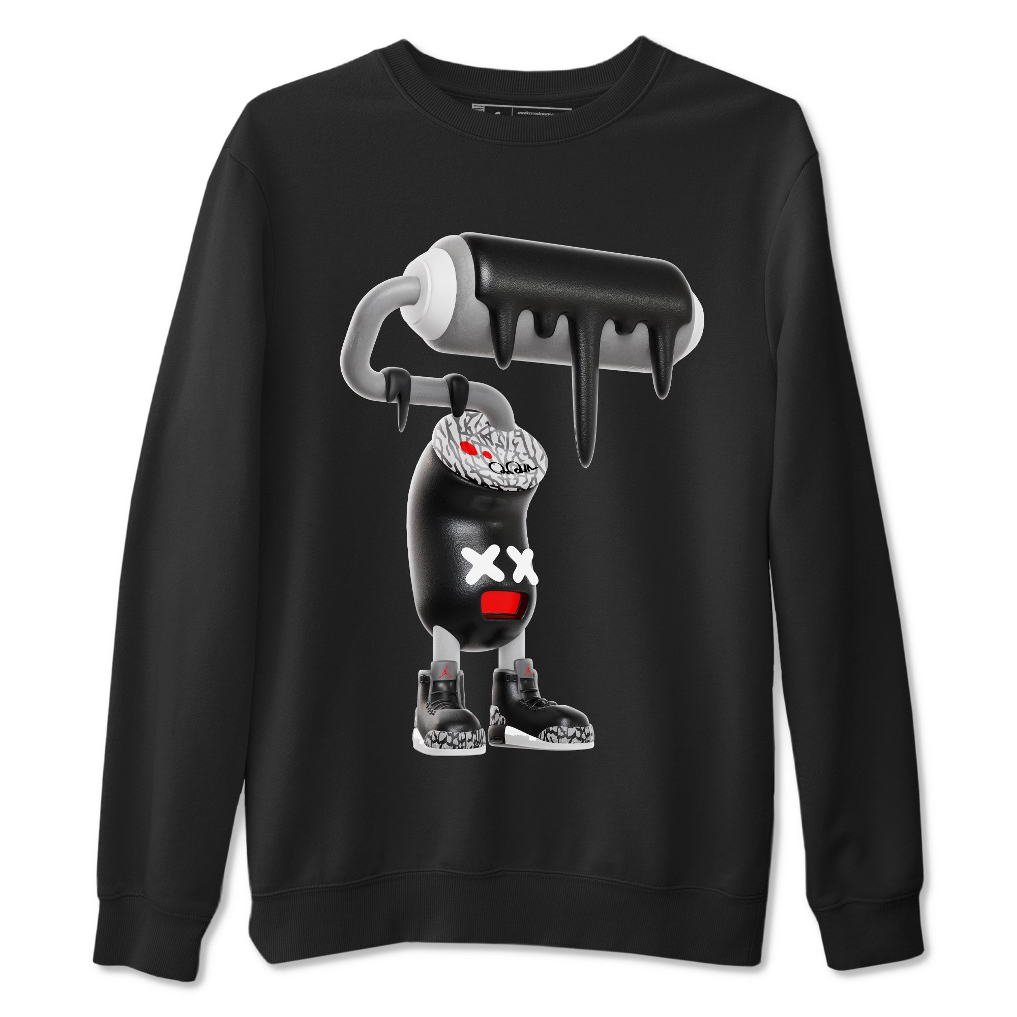 3D Paint Roller snkmatch Tees - Air Jordan 3 Black Cement