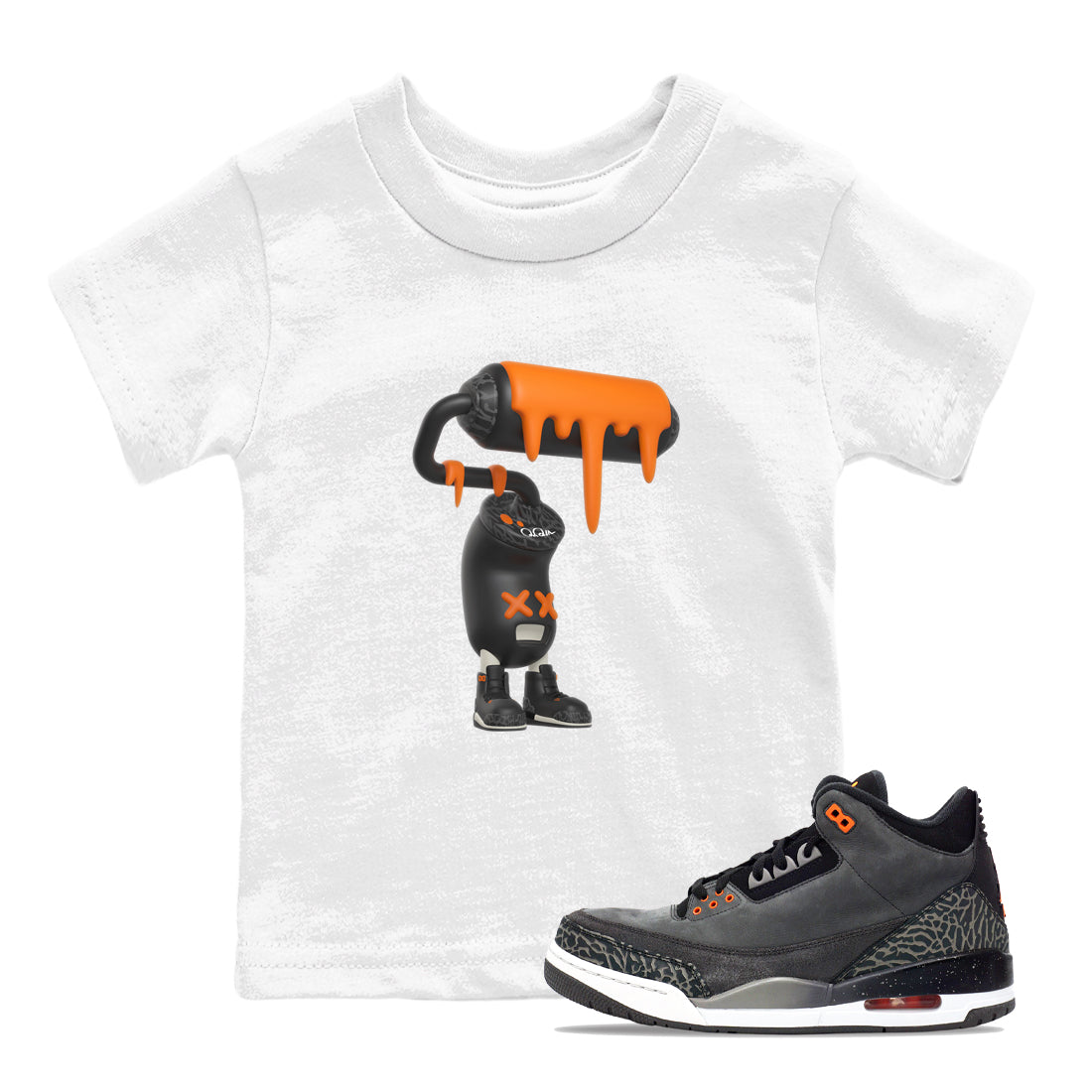 3D Paint Roller snkmatch Tee Kids - Air Jordan 3 Fear