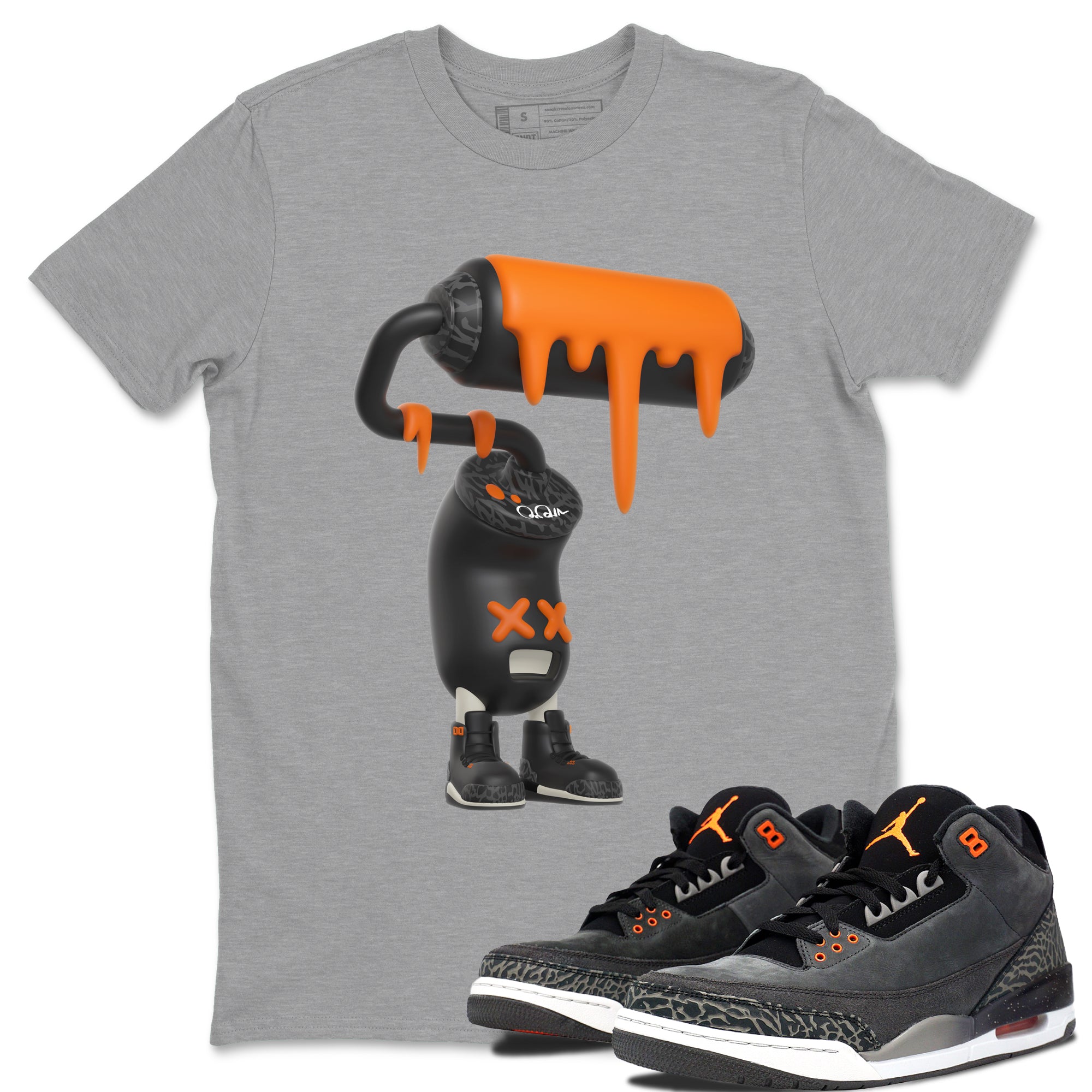 3D Paint Roller snkmatch Tee - Air Jordan 3 Fear