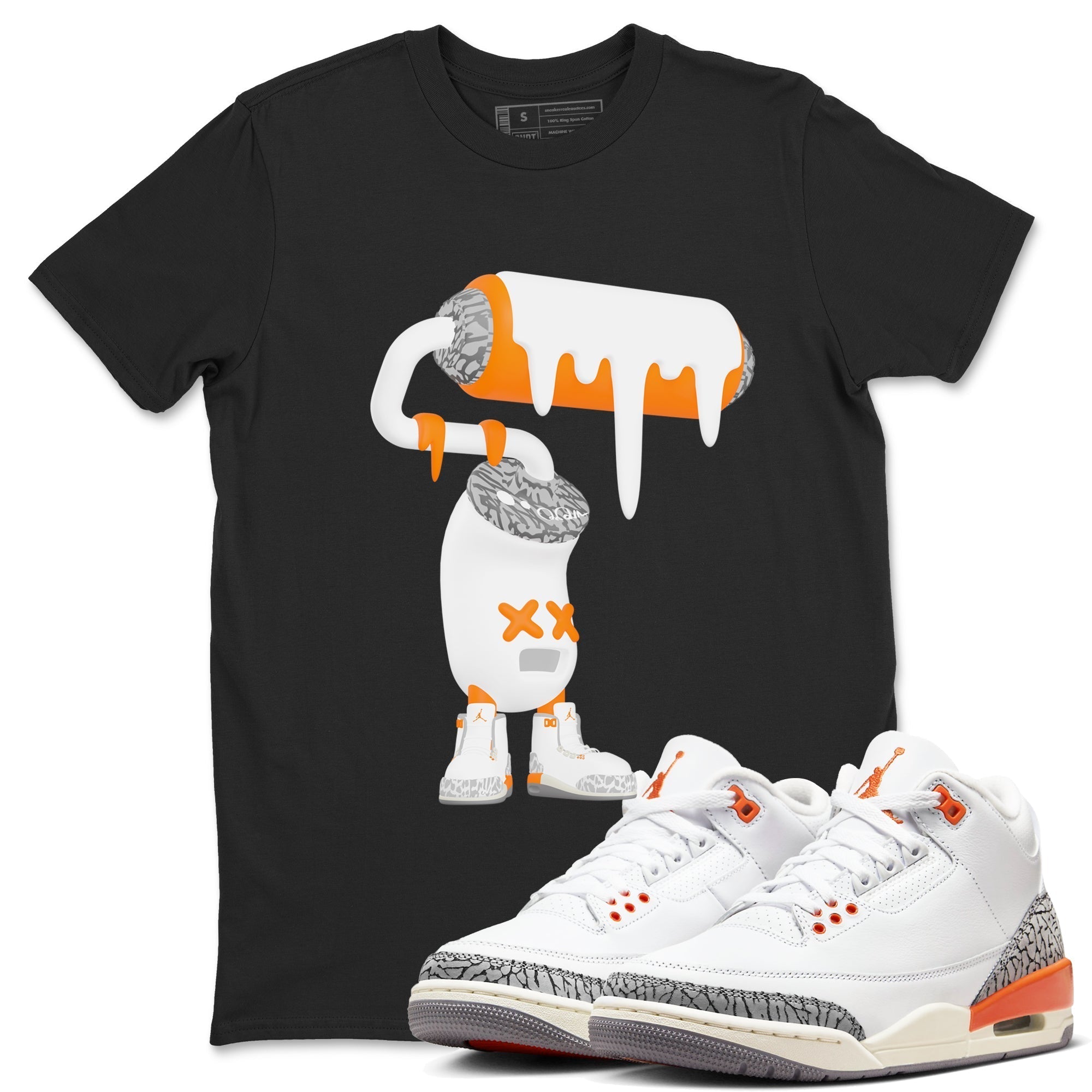 3D Paint Roller snkmatch Tees - Air Jordan 3 Georgia Peach