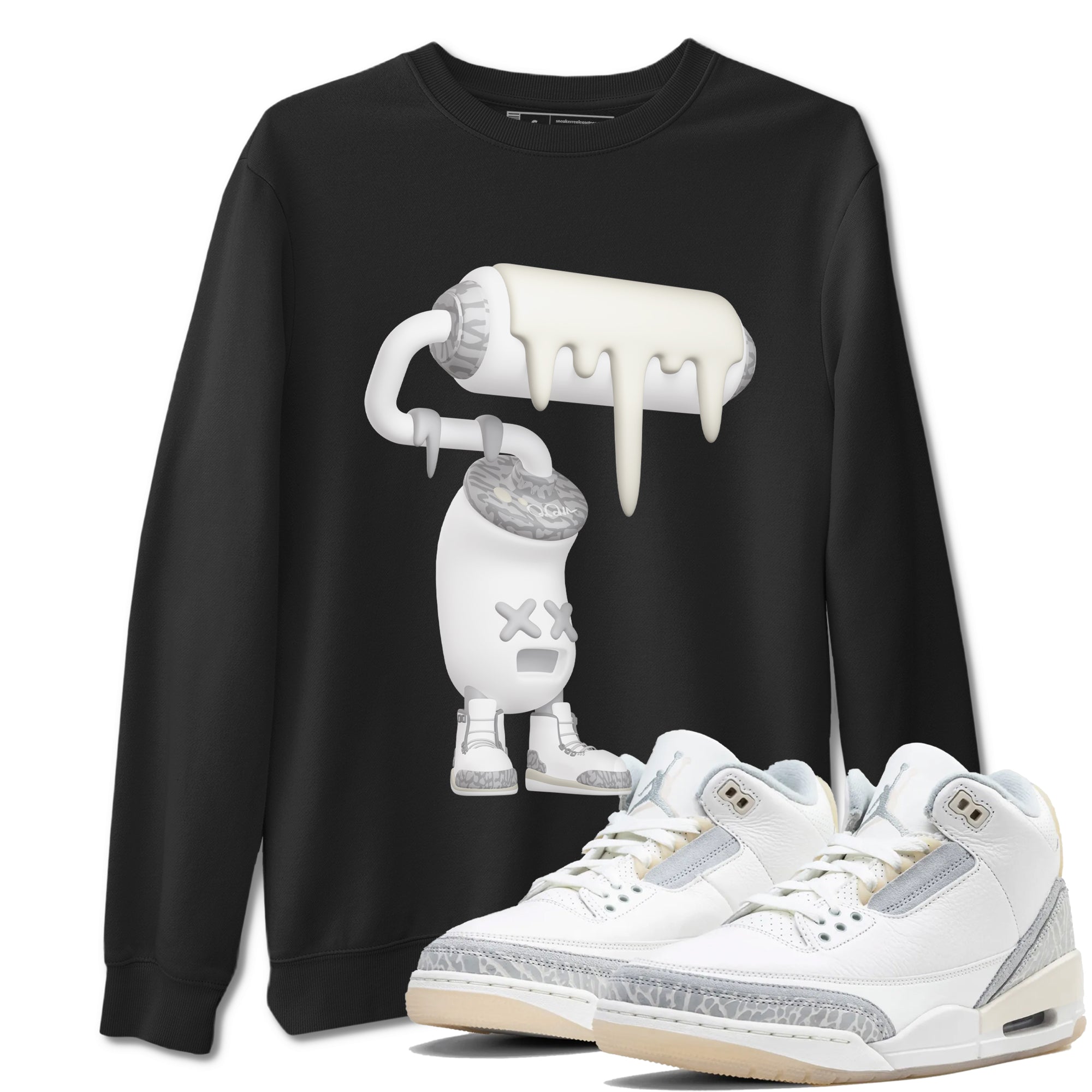 3D Paint Roller snkmatch Tees - Air Jordan 3 Ivory