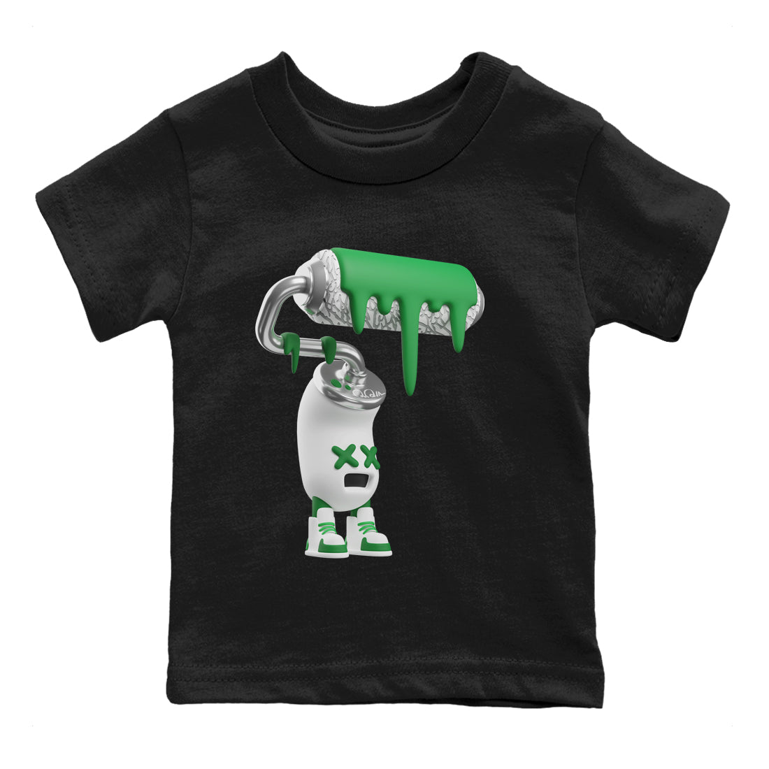3D Paint Roller Kids Tops - Air Jordan 3 Lucky Green