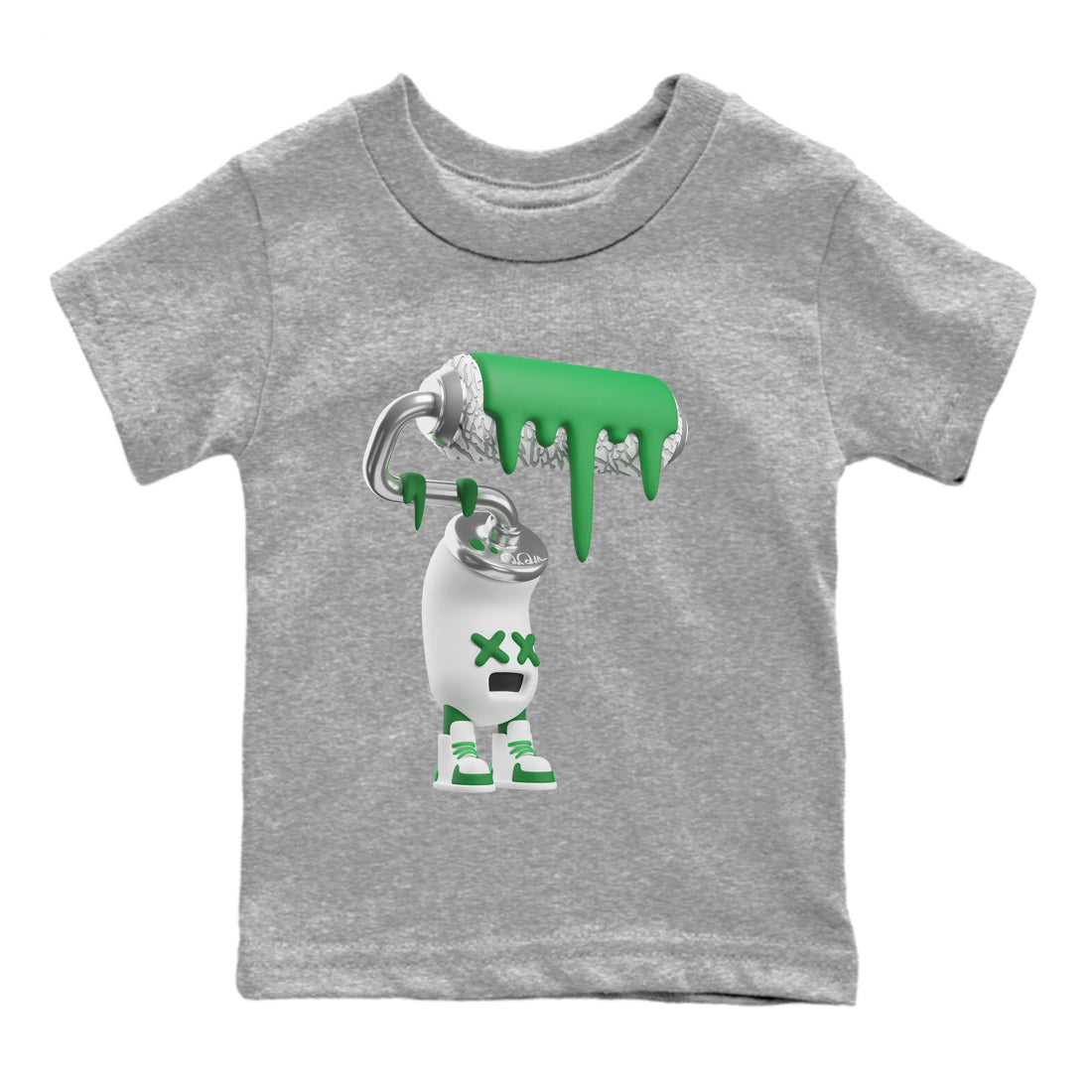 3D Paint Roller Kids Tops - Air Jordan 3 Lucky Green