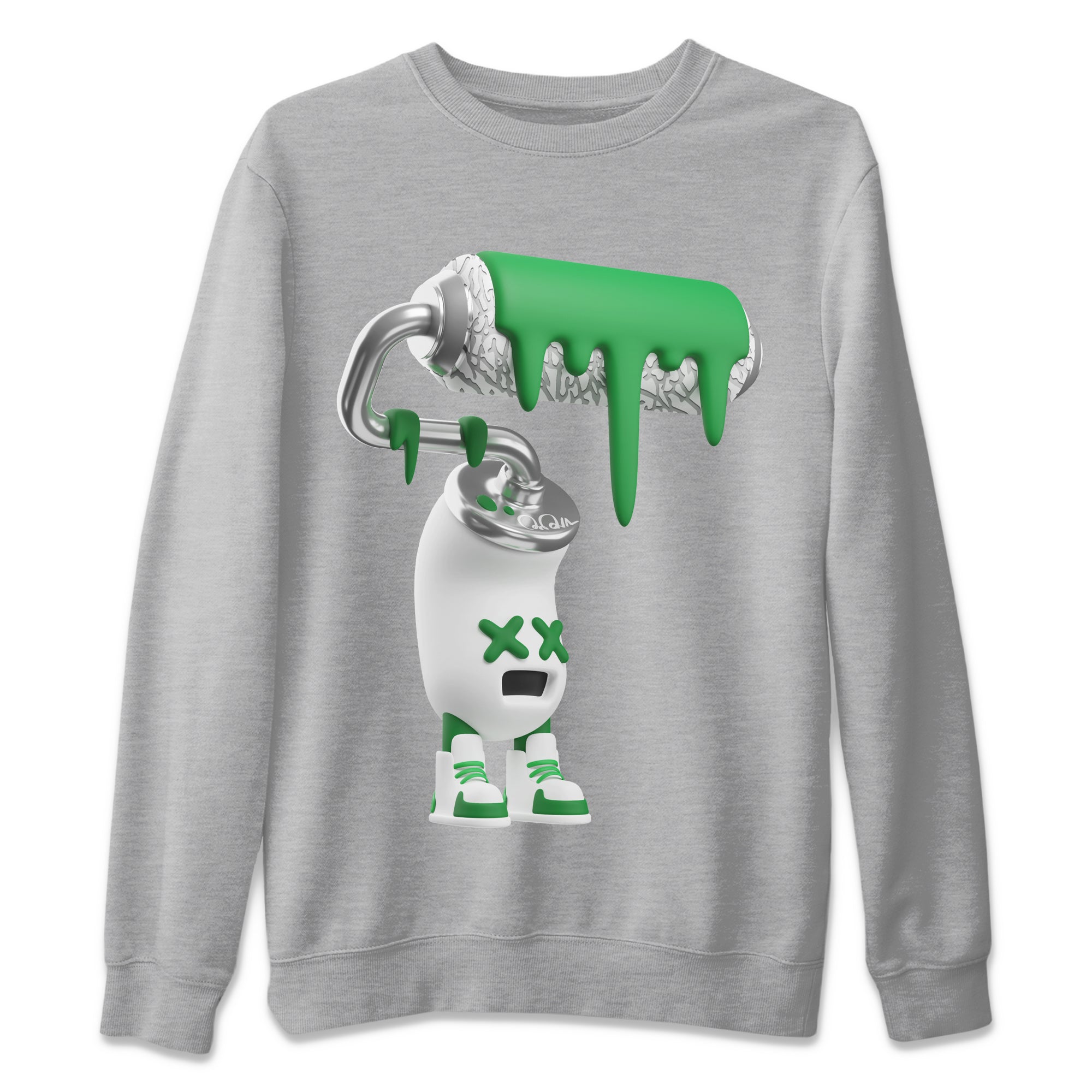 3D Paint Roller Unisex Tops - Air Jordan 3 Lucky Green