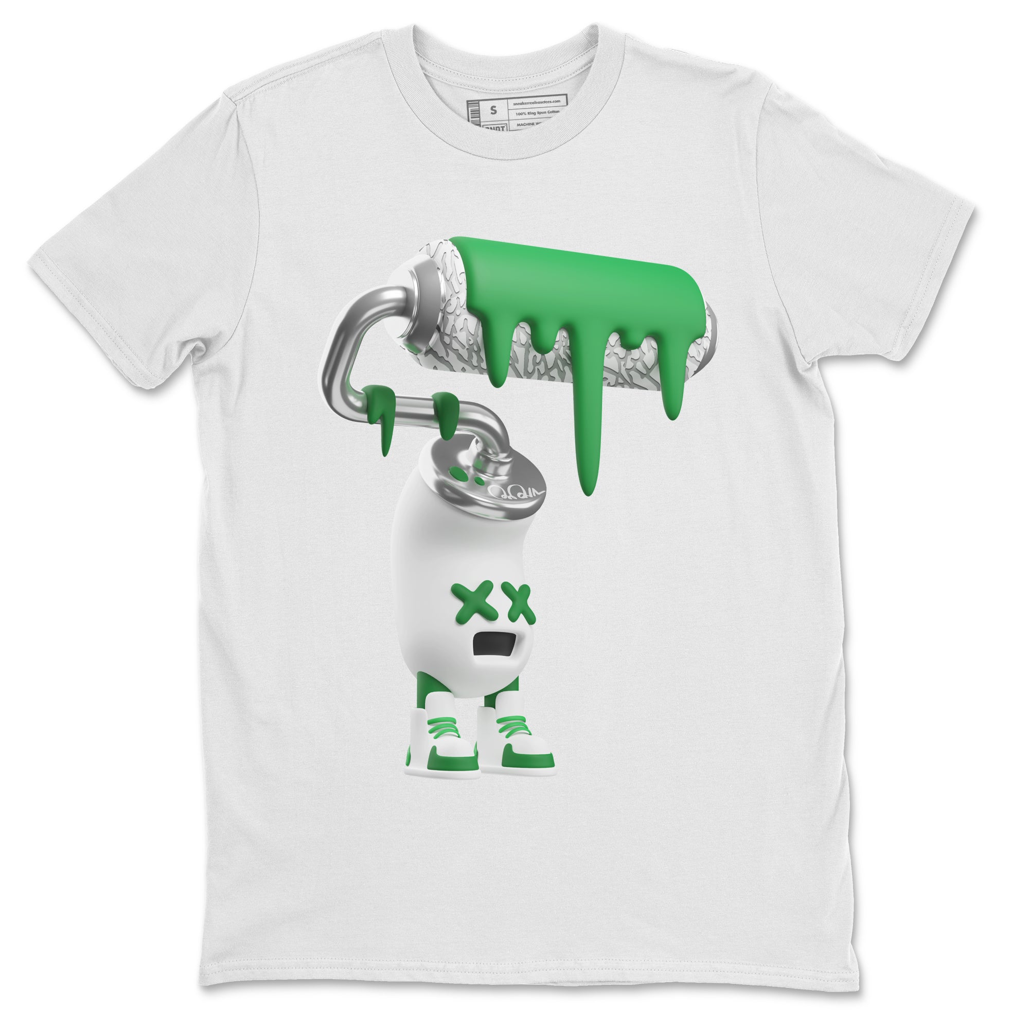 3D Paint Roller Unisex Tops - Air Jordan 3 Lucky Green