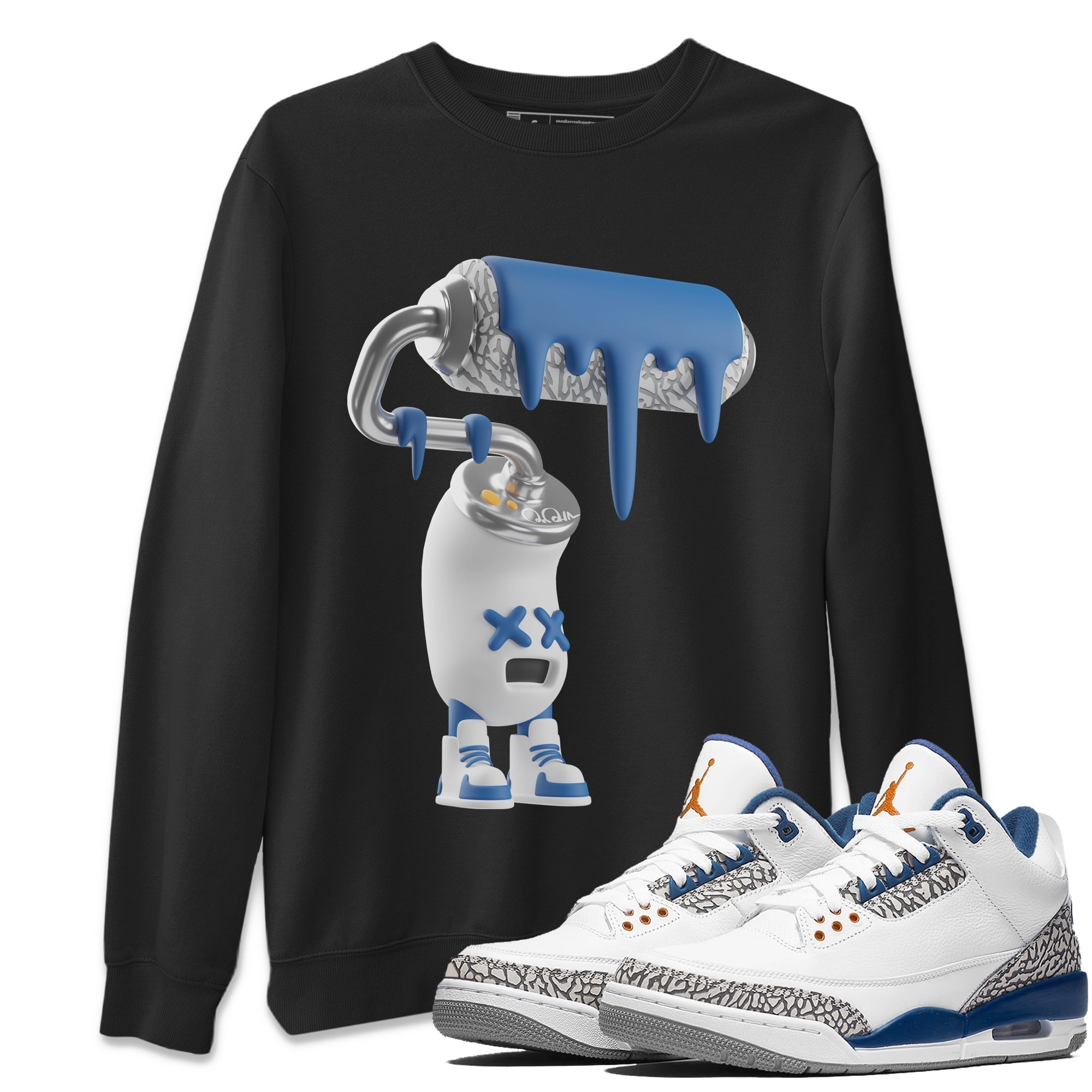 3D Paint Roller Unisex Tops - Air Jordan 3 Wizards