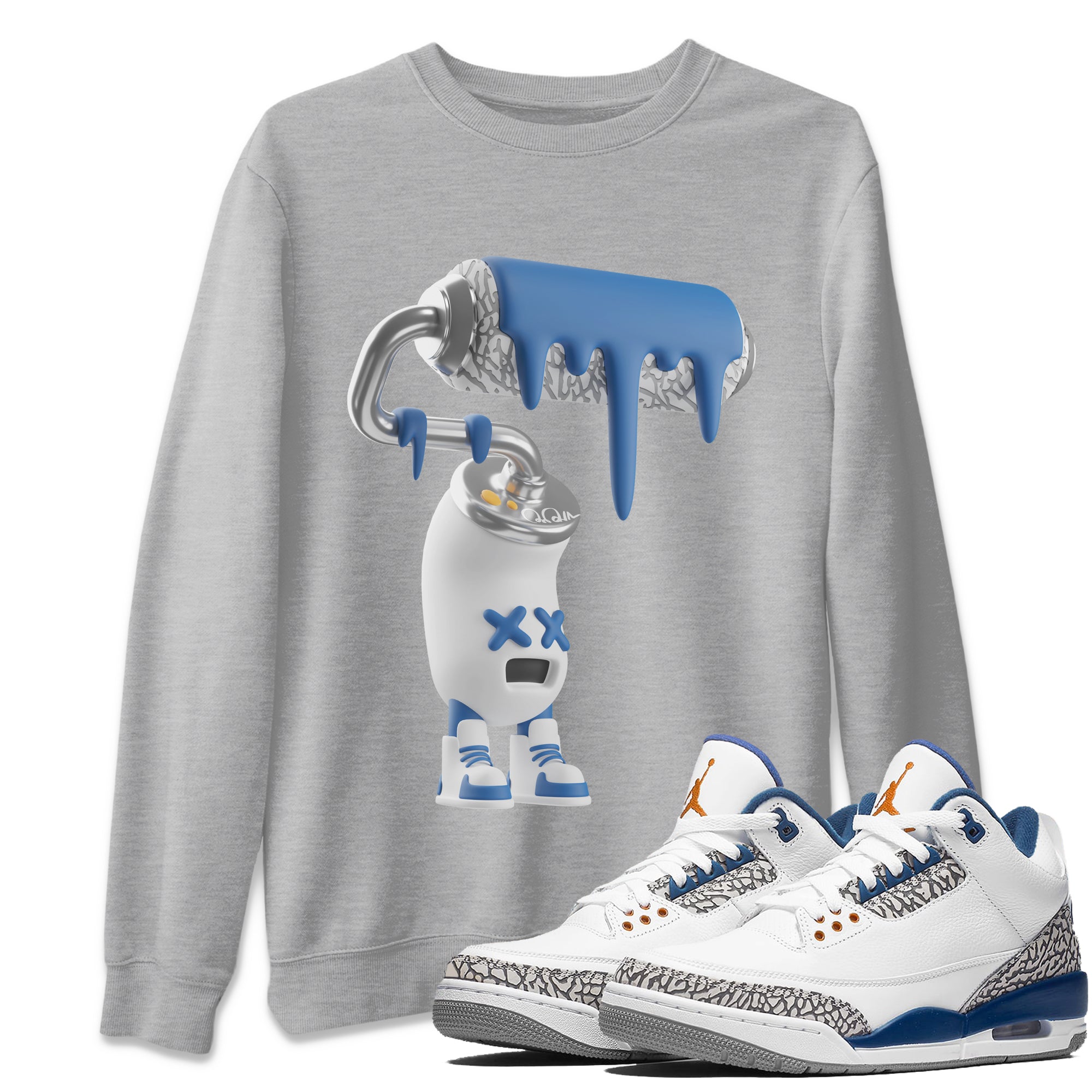 3D Paint Roller Unisex Tops - Air Jordan 3 Wizards