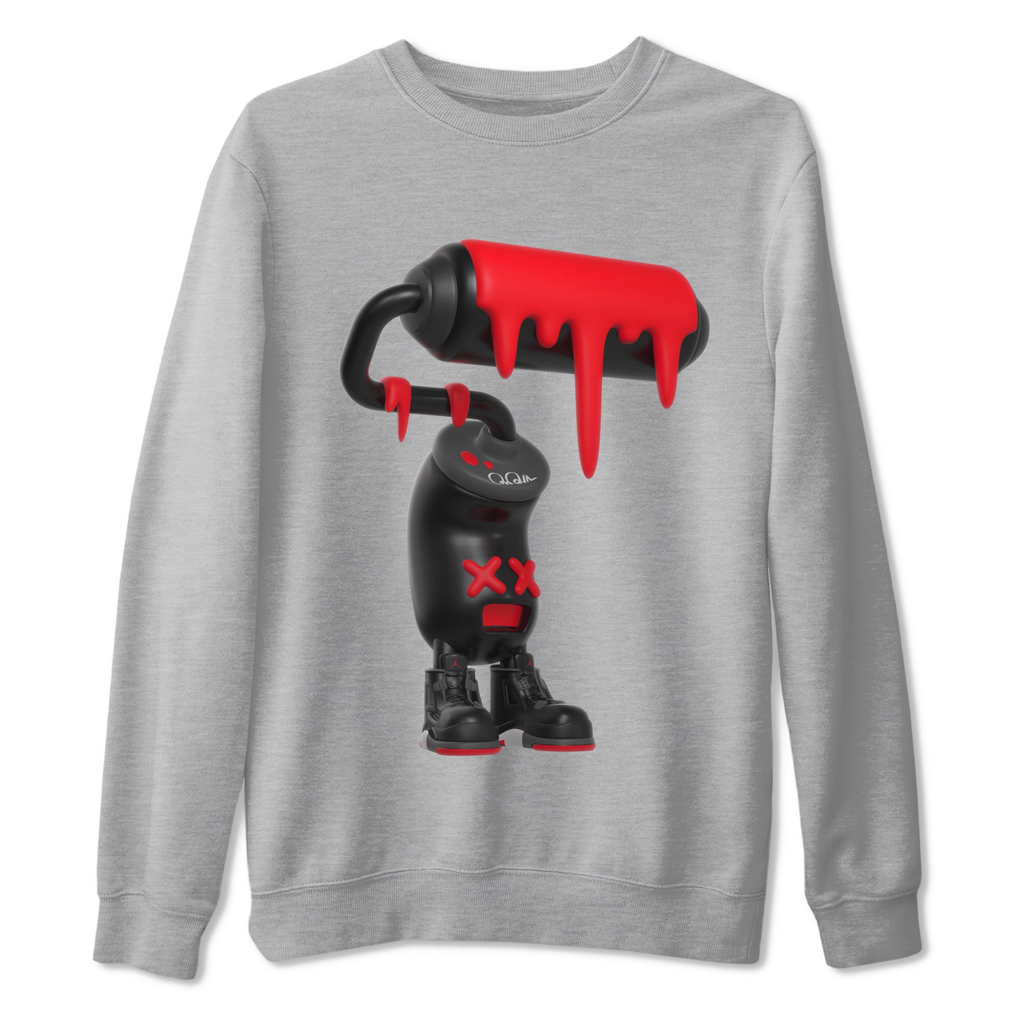 3D Paint Roller snkmatch Tee - Air Jordan 4 Bred Reimagined