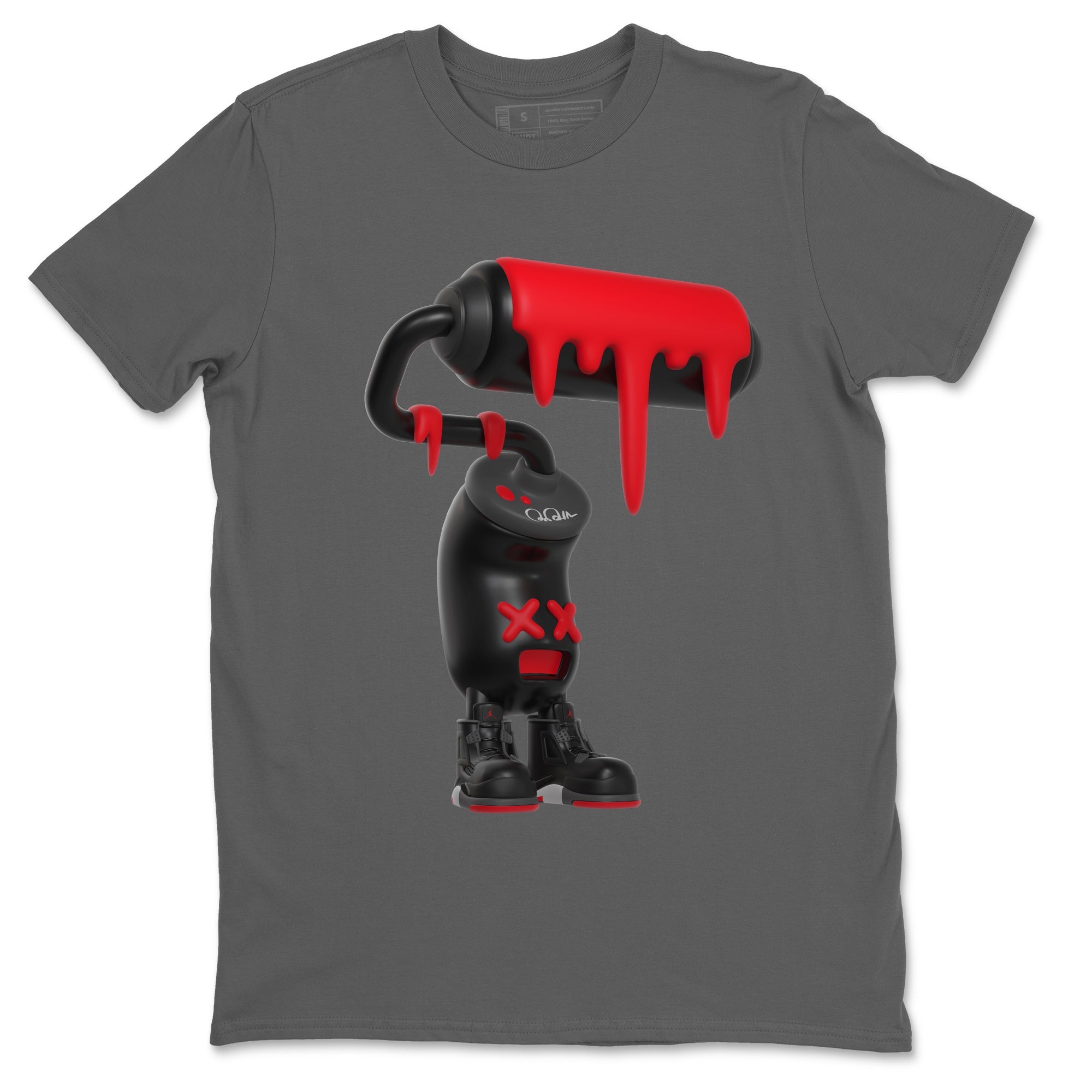 3D Paint Roller snkmatch Tee - Air Jordan 4 Bred Reimagined