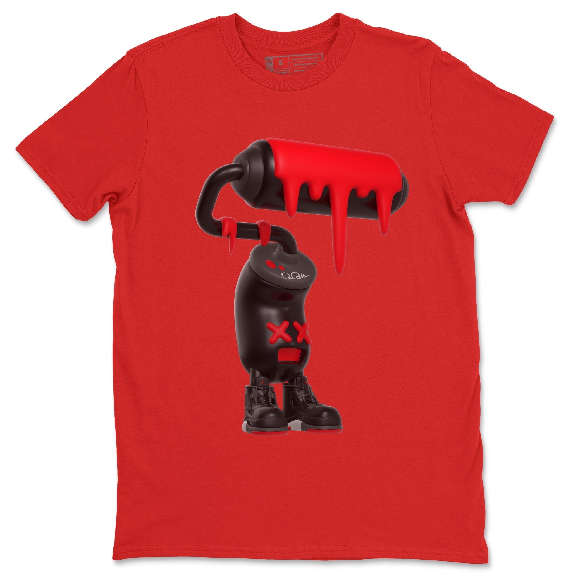 3D Paint Roller snkmatch Tee - Air Jordan 4 Bred Reimagined