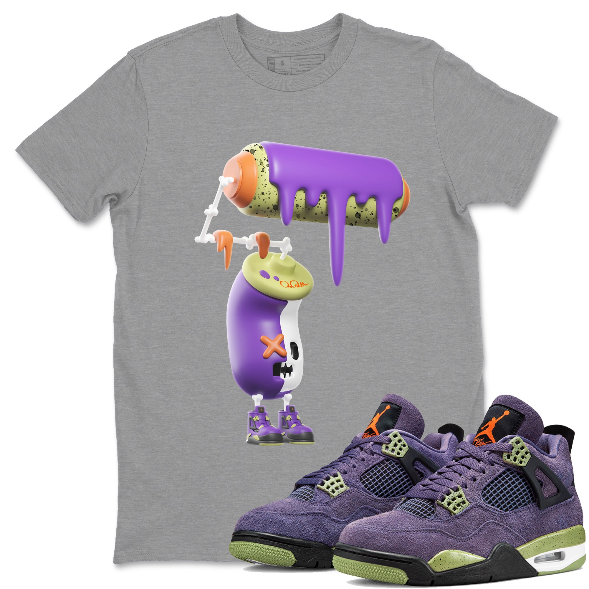 3D Paint Roller snkmatch Tee - Air Jordan 4 Canyon Purple