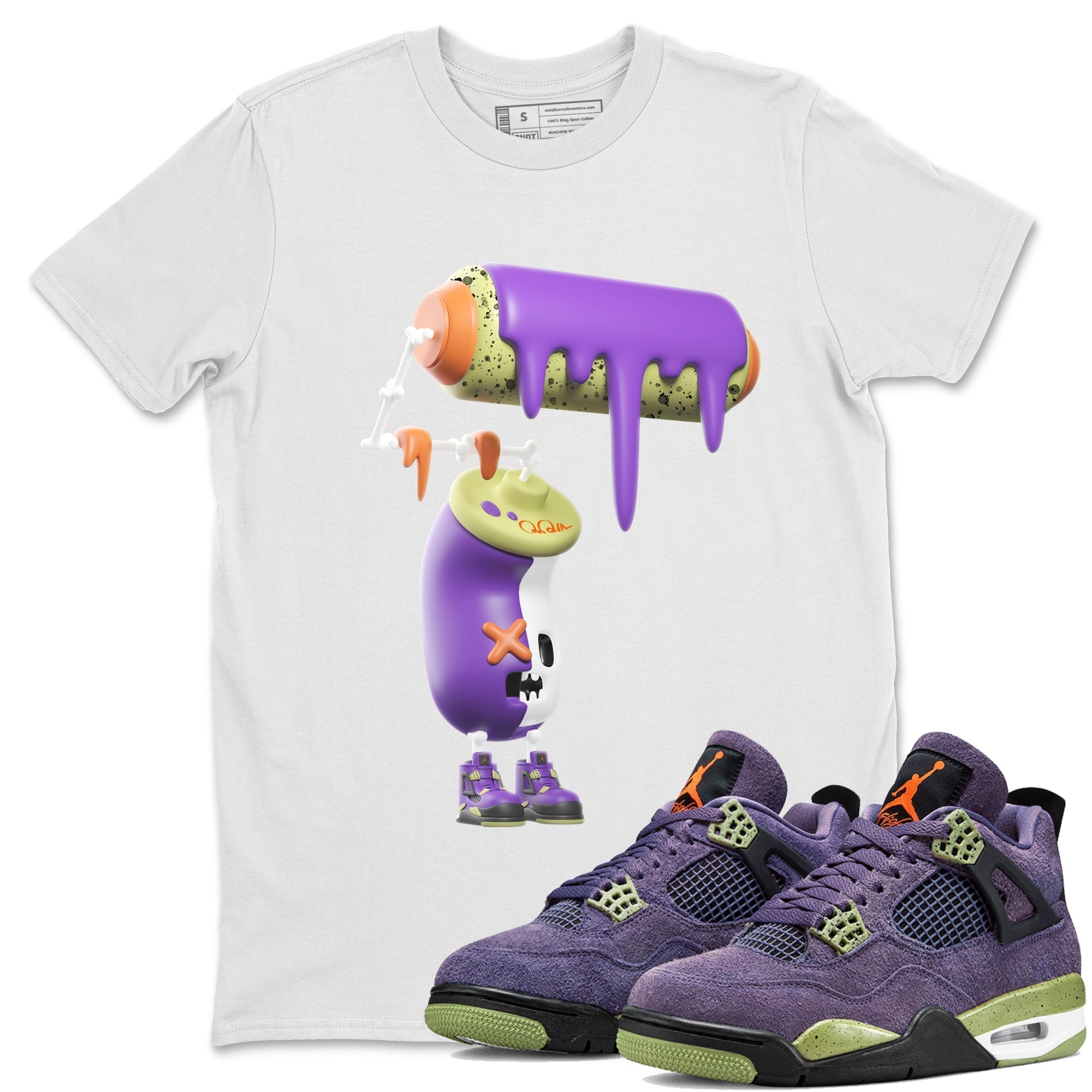 3D Paint Roller snkmatch Tee - Air Jordan 4 Canyon Purple