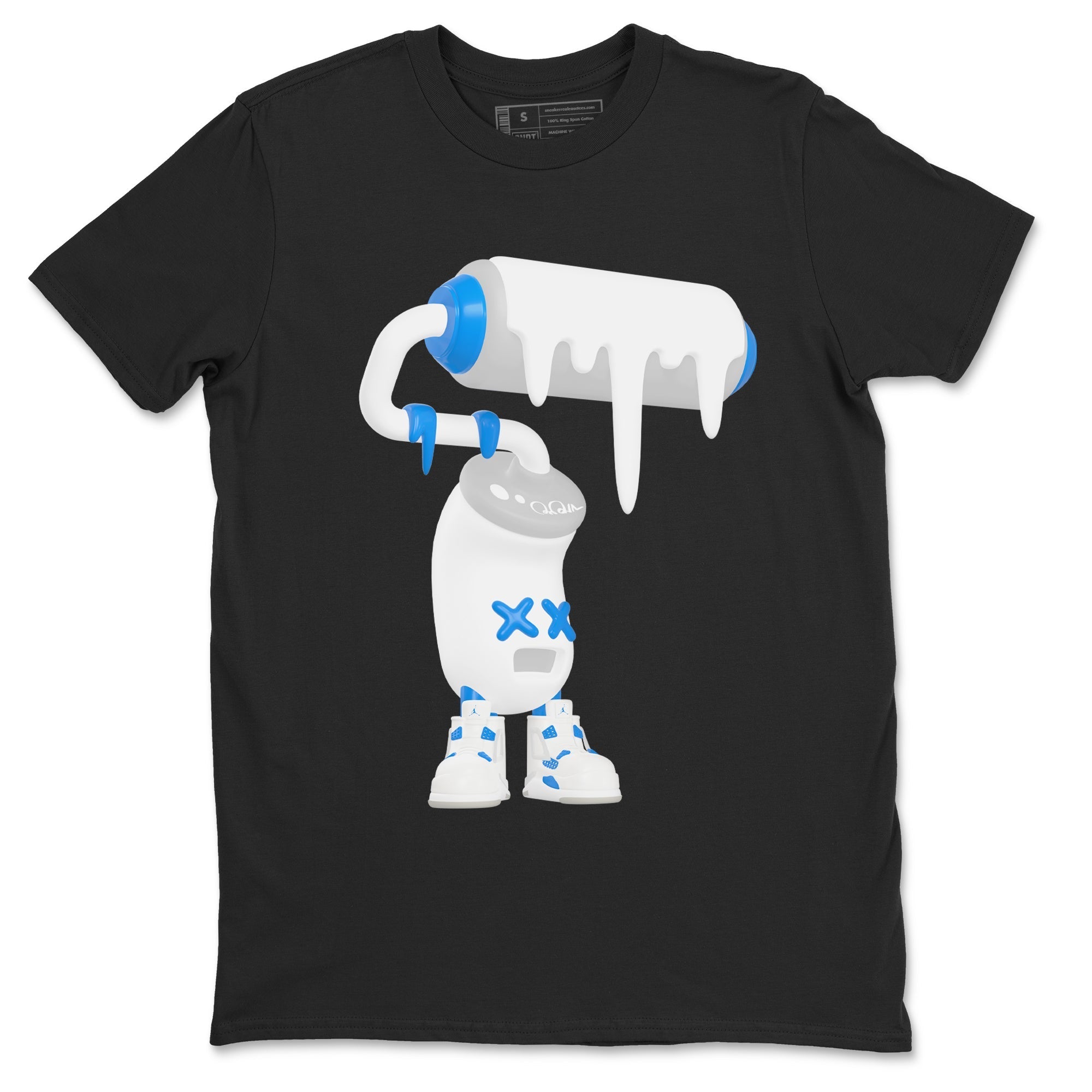 3D Paint Roller snkmatch Tees - Air Jordan 4 Military Blue