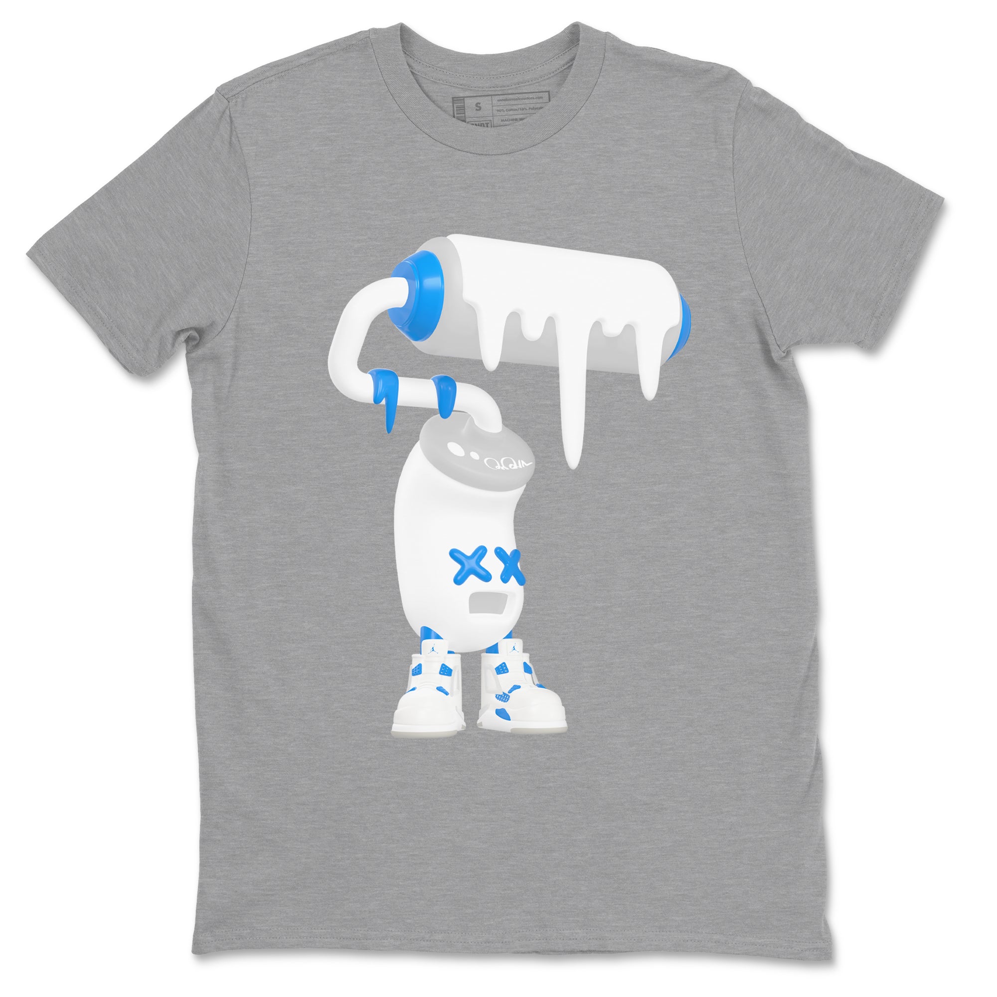 3D Paint Roller snkmatch Tees - Air Jordan 4 Military Blue