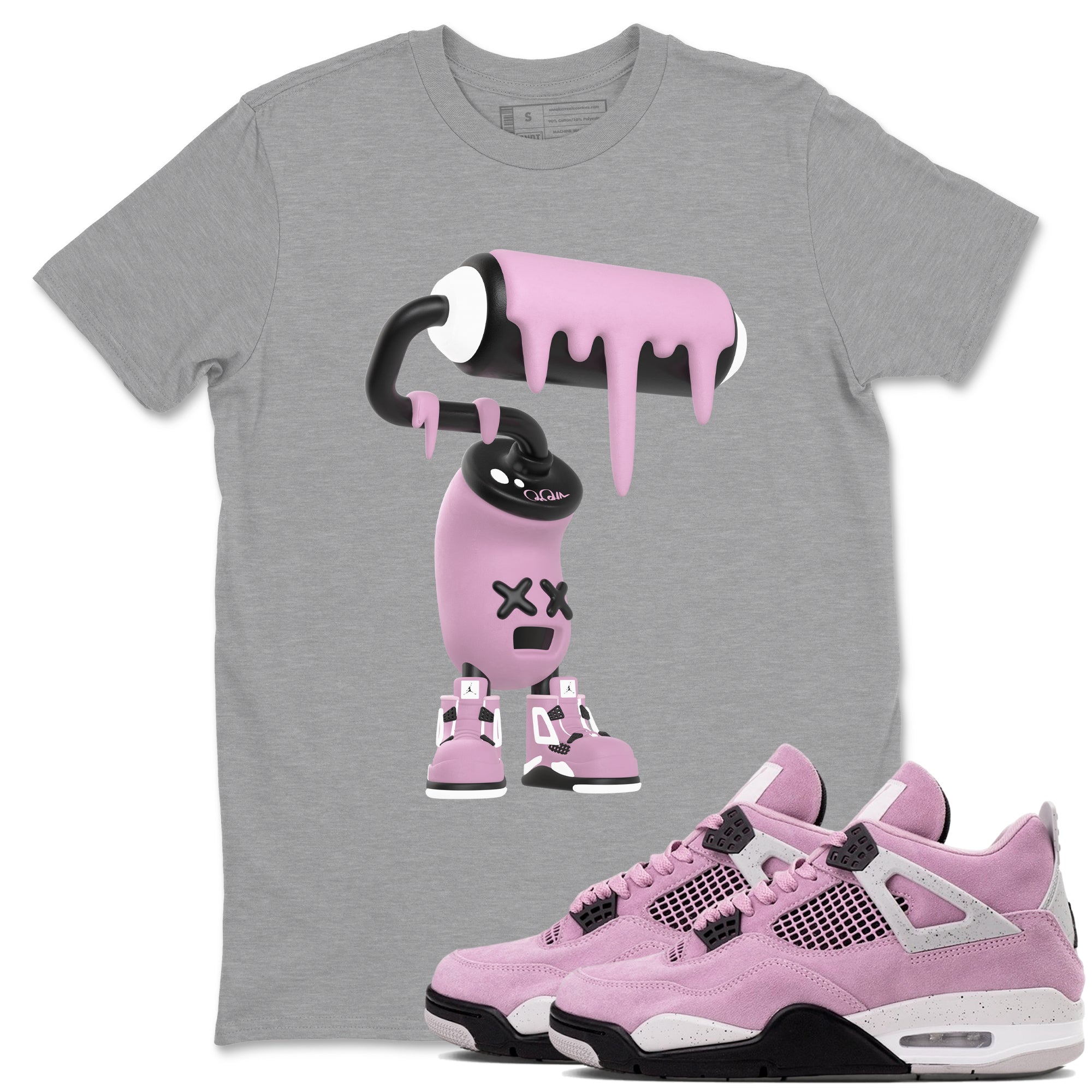 3D Paint Roller snkmatch Tees - Air Jordan 4 Orchid