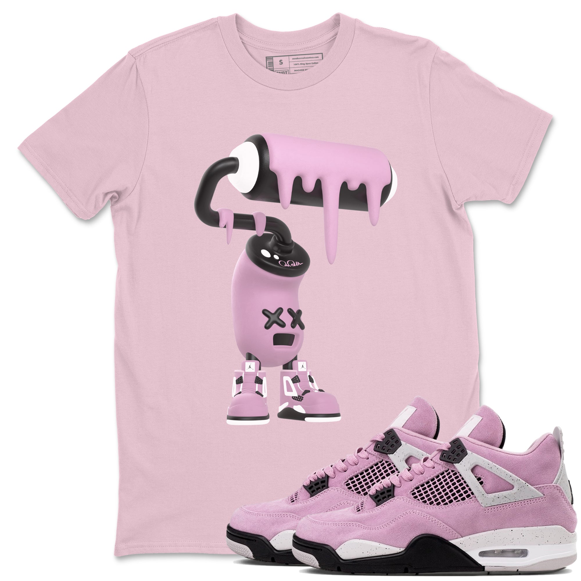 3D Paint Roller snkmatch Tees - Air Jordan 4 Orchid