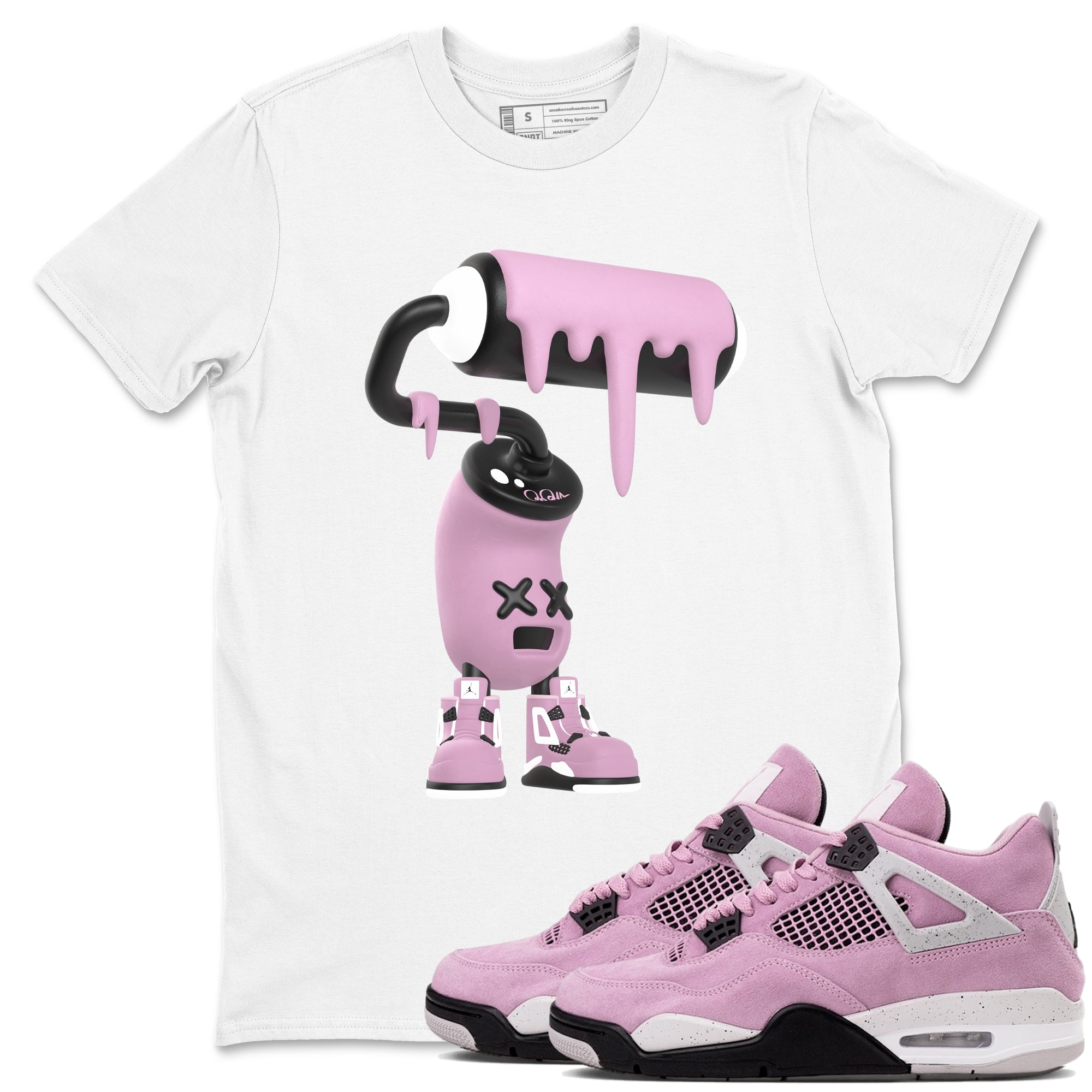 3D Paint Roller snkmatch Tees - Air Jordan 4 Orchid