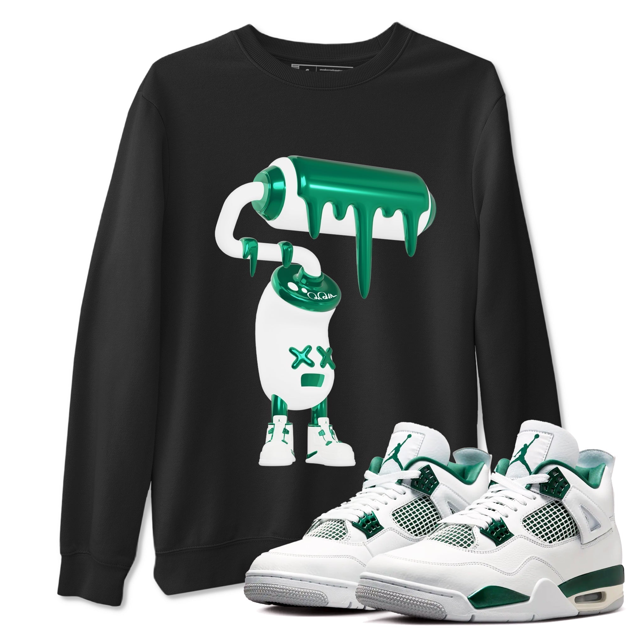 3D Paint Roller snkmatch Tees - Air Jordan 4 Oxidized Green