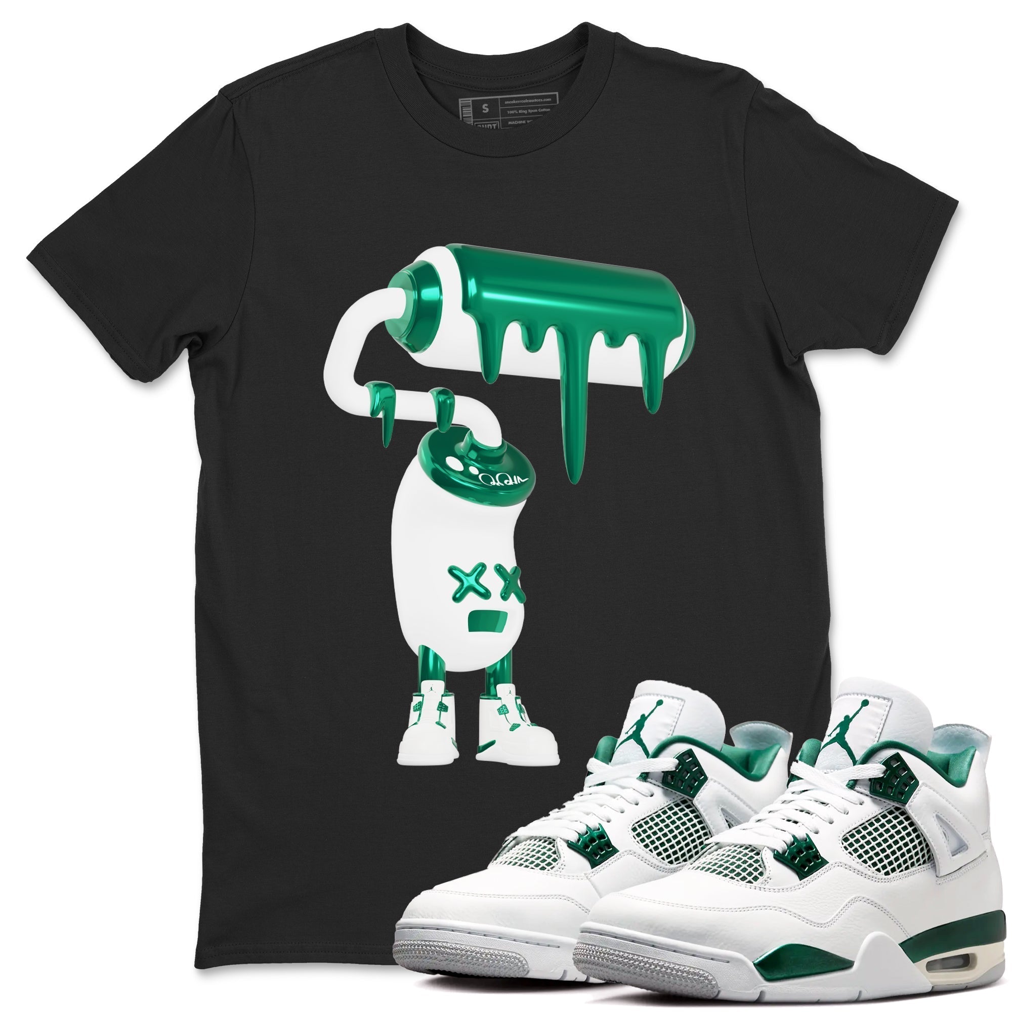 3D Paint Roller snkmatch Tees - Air Jordan 4 Oxidized Green