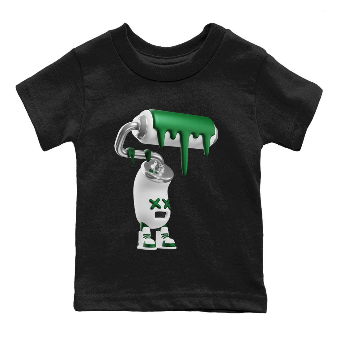 3D Paint Roller Kids Tops - Air Jordan 4 Pine Green SB