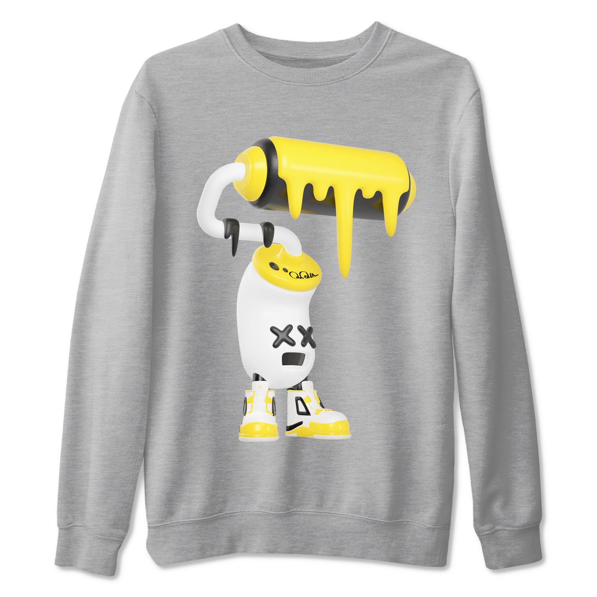 3D Paint Roller snkmatch Tees - Air Jordan 4 Vivid Sulfur