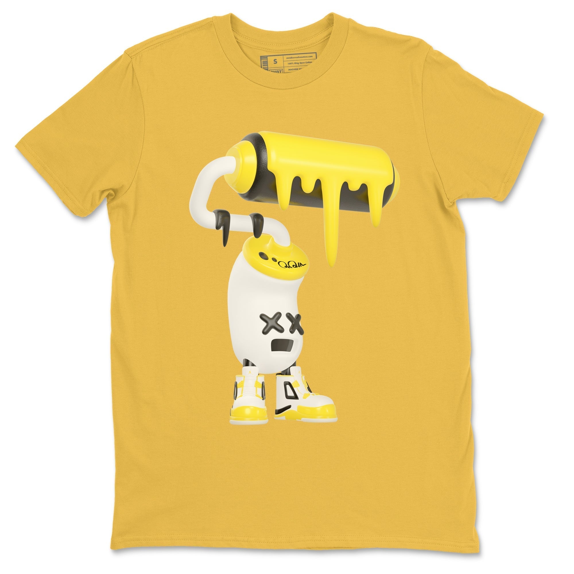 3D Paint Roller snkmatch Tees - Air Jordan 4 Vivid Sulfur