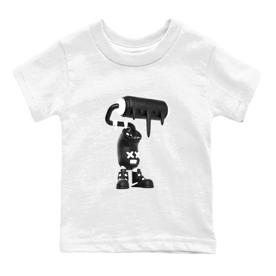 3D Paint Roller snkmatch Tees Kids - Air Jordan 4 White Thunder