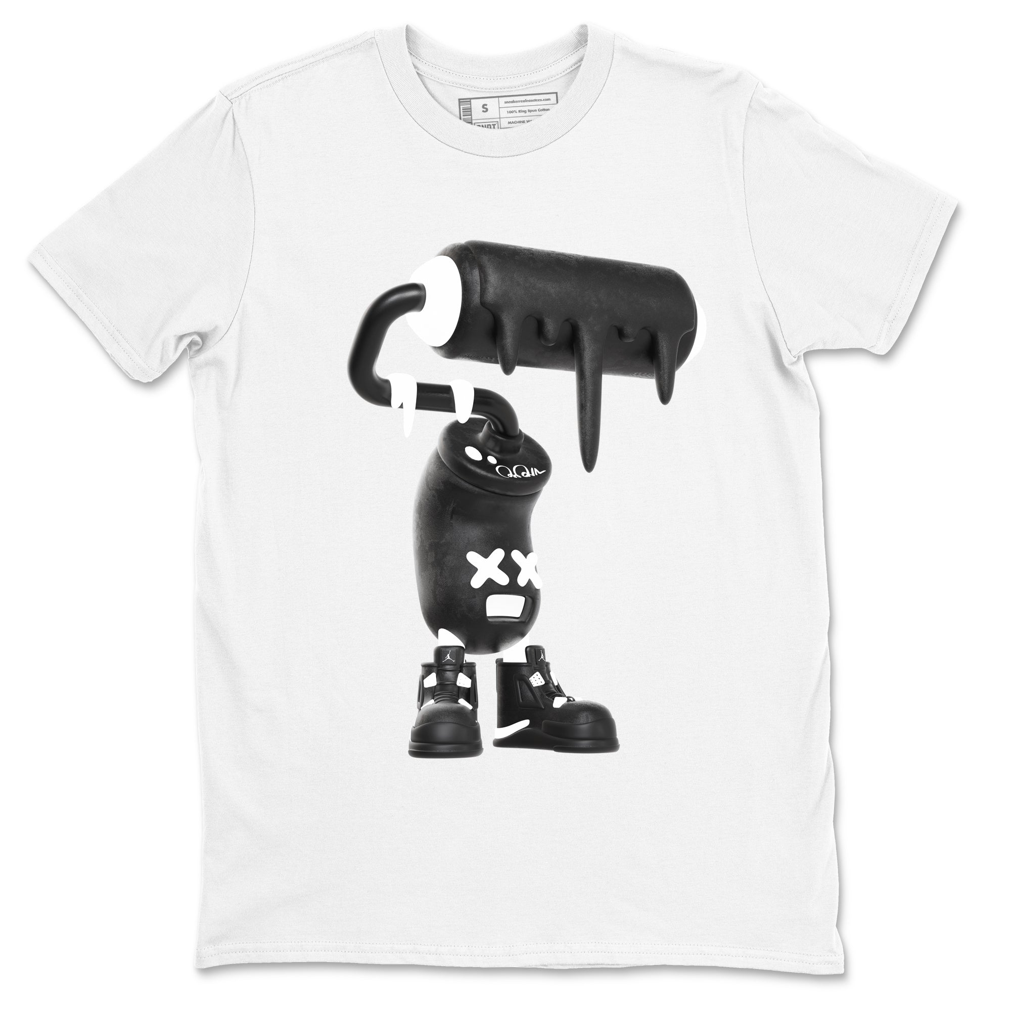 3D Paint Roller snkmatch Tees - Air Jordan 4 White Thunder