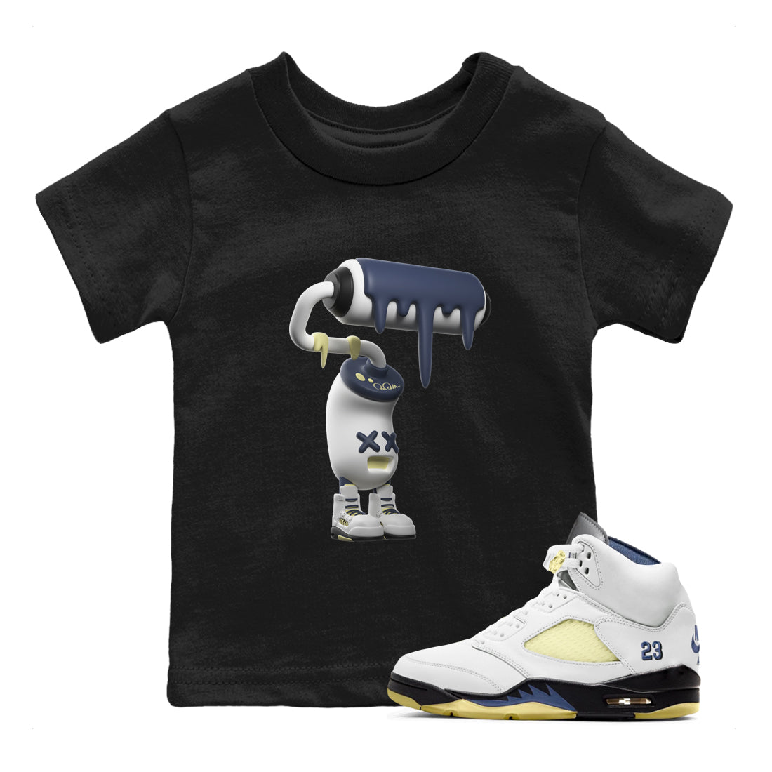 3D Paint Roller snkmatch Tee Kids - Air Jordan 5 A Ma Maniere x Photon Dust