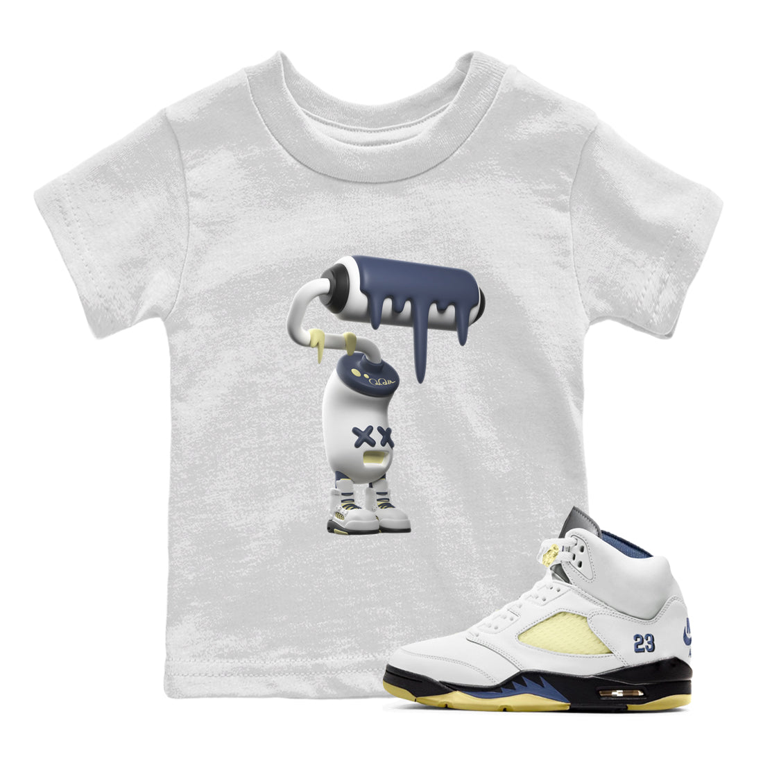 3D Paint Roller snkmatch Tee Kids - Air Jordan 5 A Ma Maniere x Photon Dust