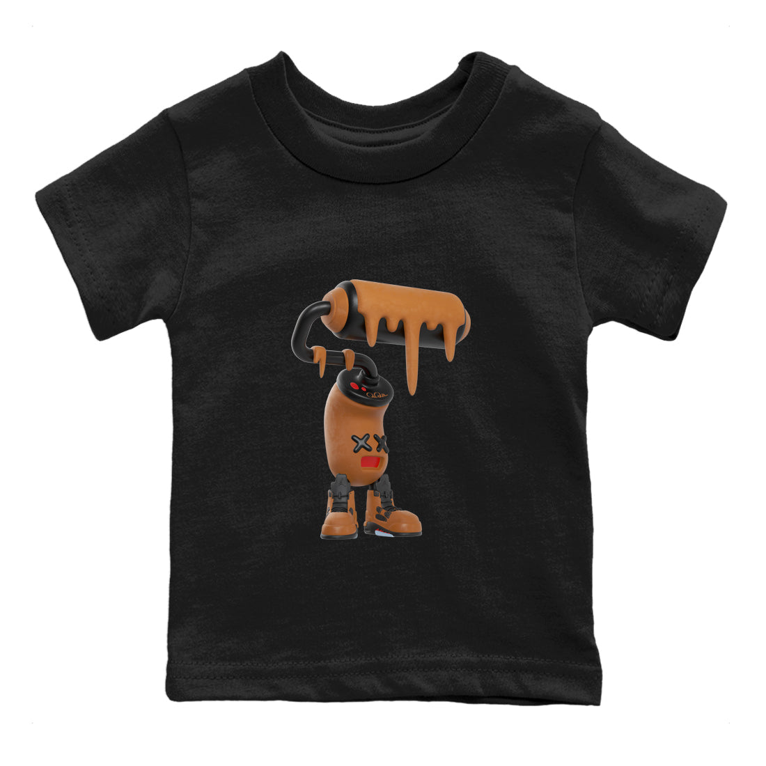 3D Paint Roller snkmatch Tees Kids - Air Jordan 5 Archaeo Brown
