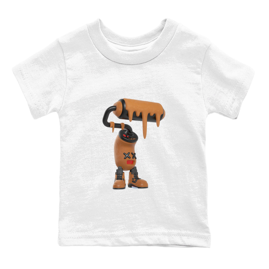 3D Paint Roller snkmatch Tees Kids - Air Jordan 5 Archaeo Brown