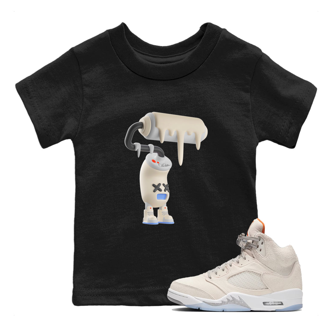 3D Paint Roller Kids Tops - Air Jordan 5 Craft