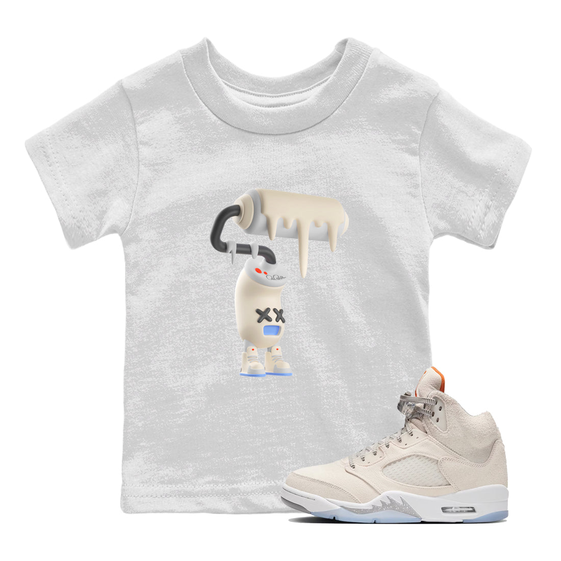 3D Paint Roller Kids Tops - Air Jordan 5 Craft