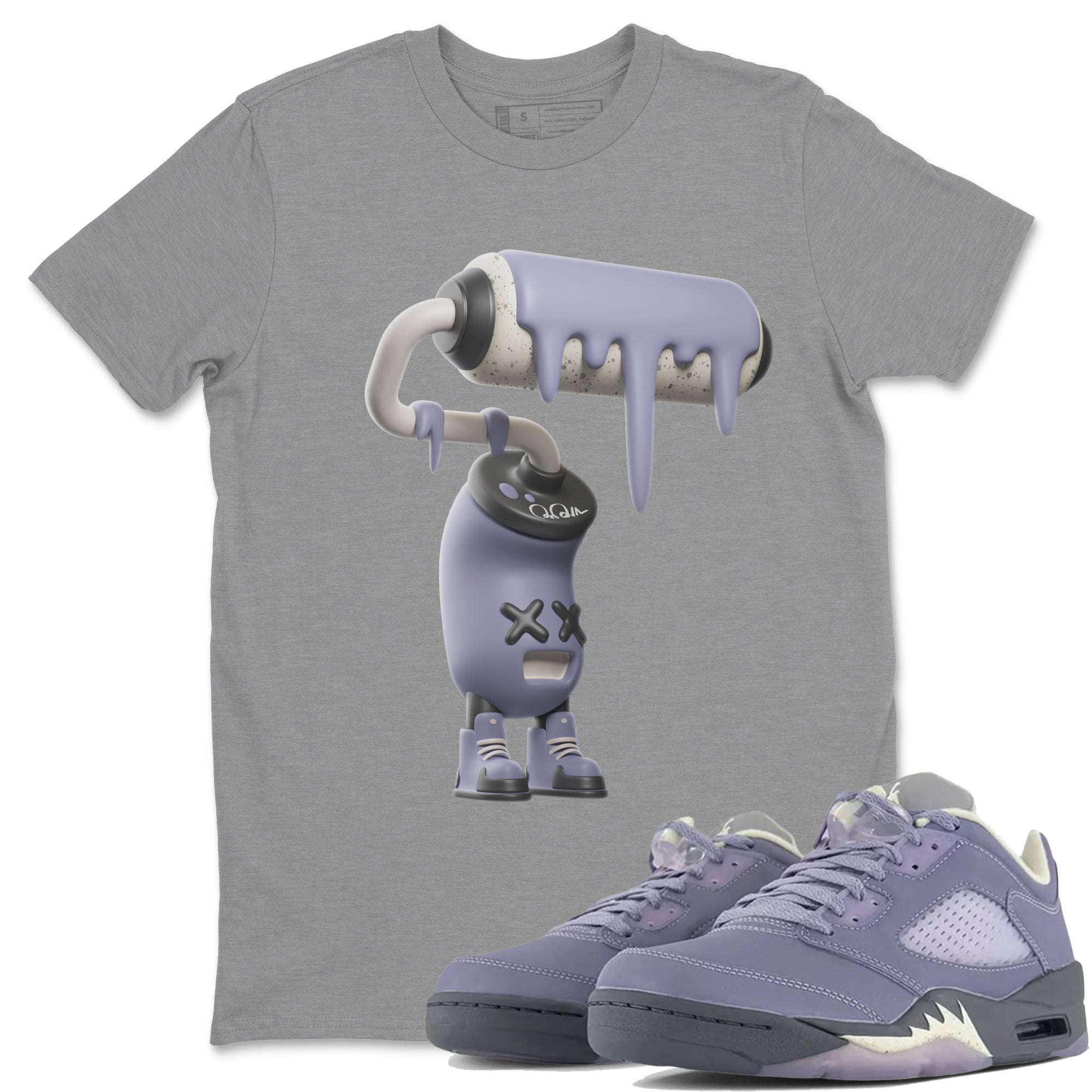 3D Paint Roller Unisex Tops - Air Jordan 5 Indigo Haze